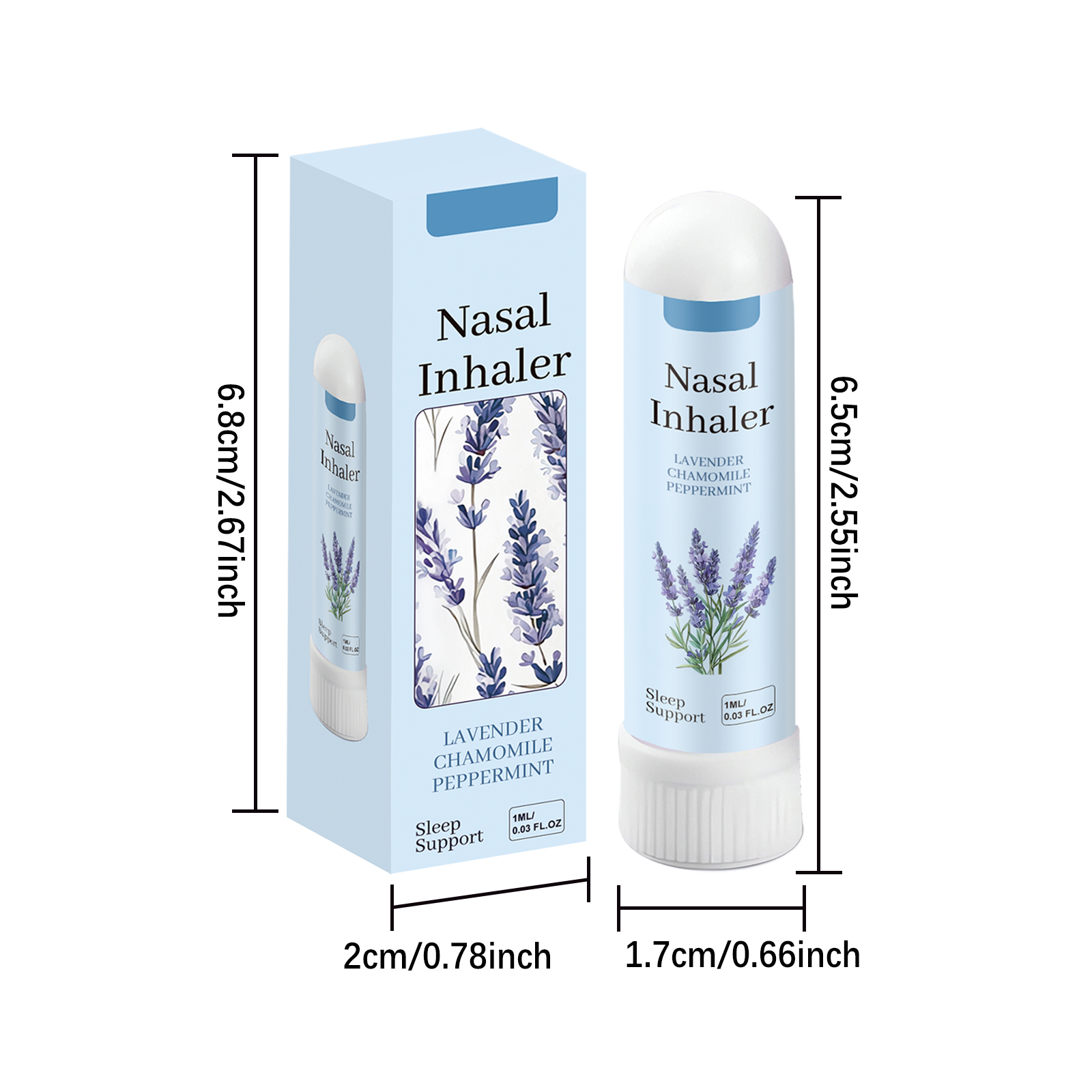 Herbal Care Nasal Inhaler Mild Ingredients Night Care Portable Sleep Nose Comfort Body Care