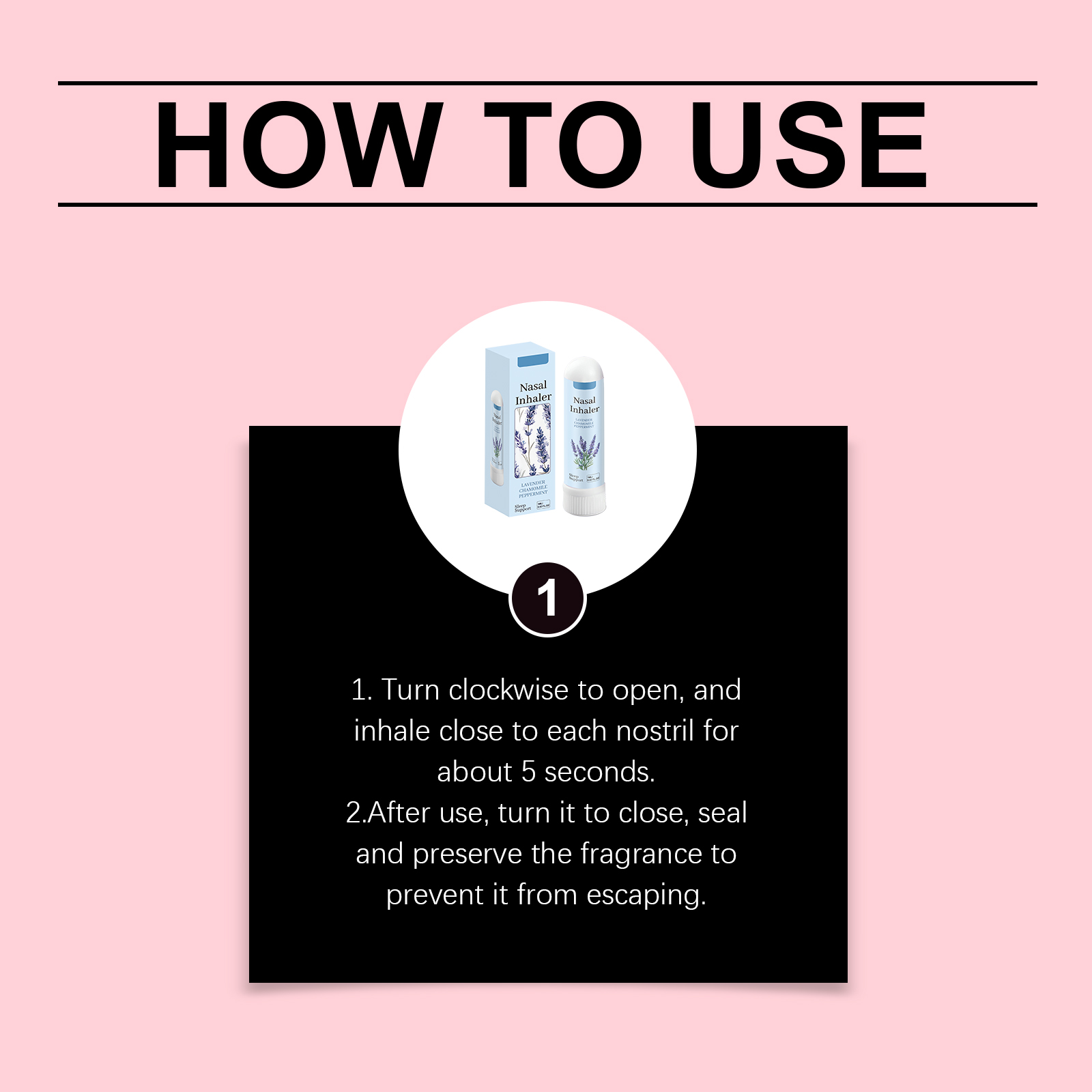 Herbal Care Nasal Inhaler Mild Ingredients Night Care Portable Sleep Nose Comfort Body Care