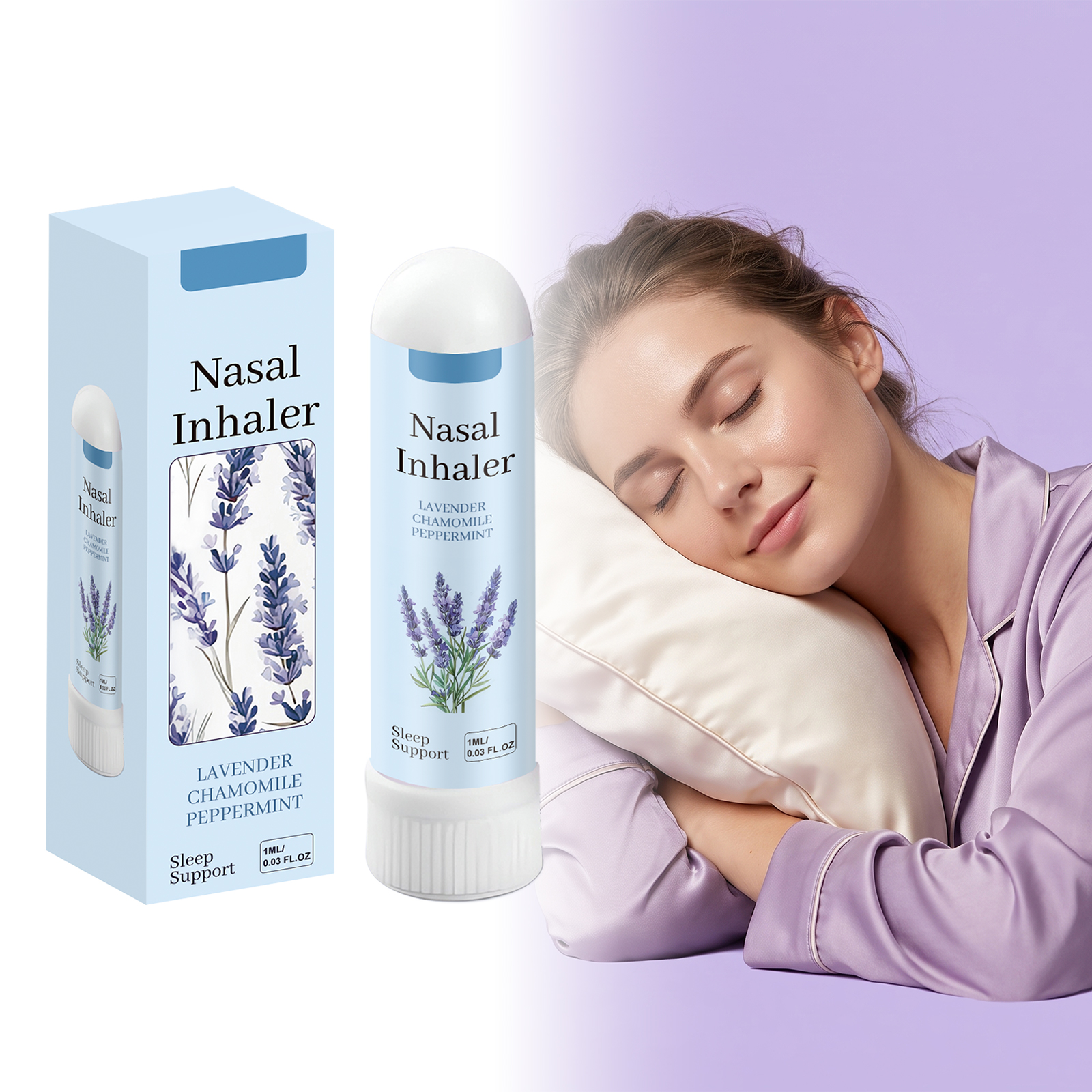 Herbal Care Nasal Inhaler Mild Ingredients Night Care Portable Sleep Nose Comfort Body Care