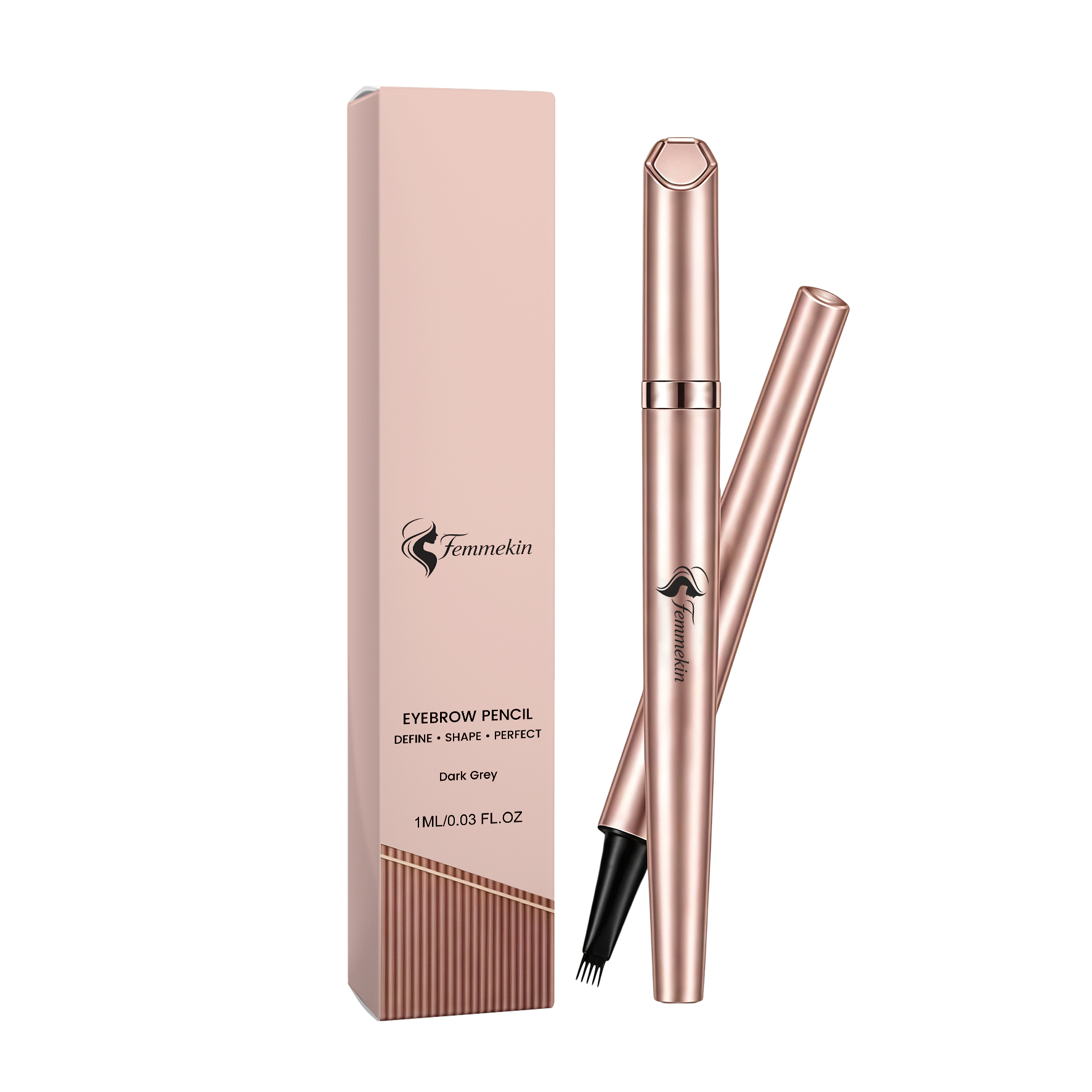 (Light Brown) Long Lasting Waterproof Eyebrow Pencil Smooth Pigmented Natural Smudgeproof Brow Easy Use