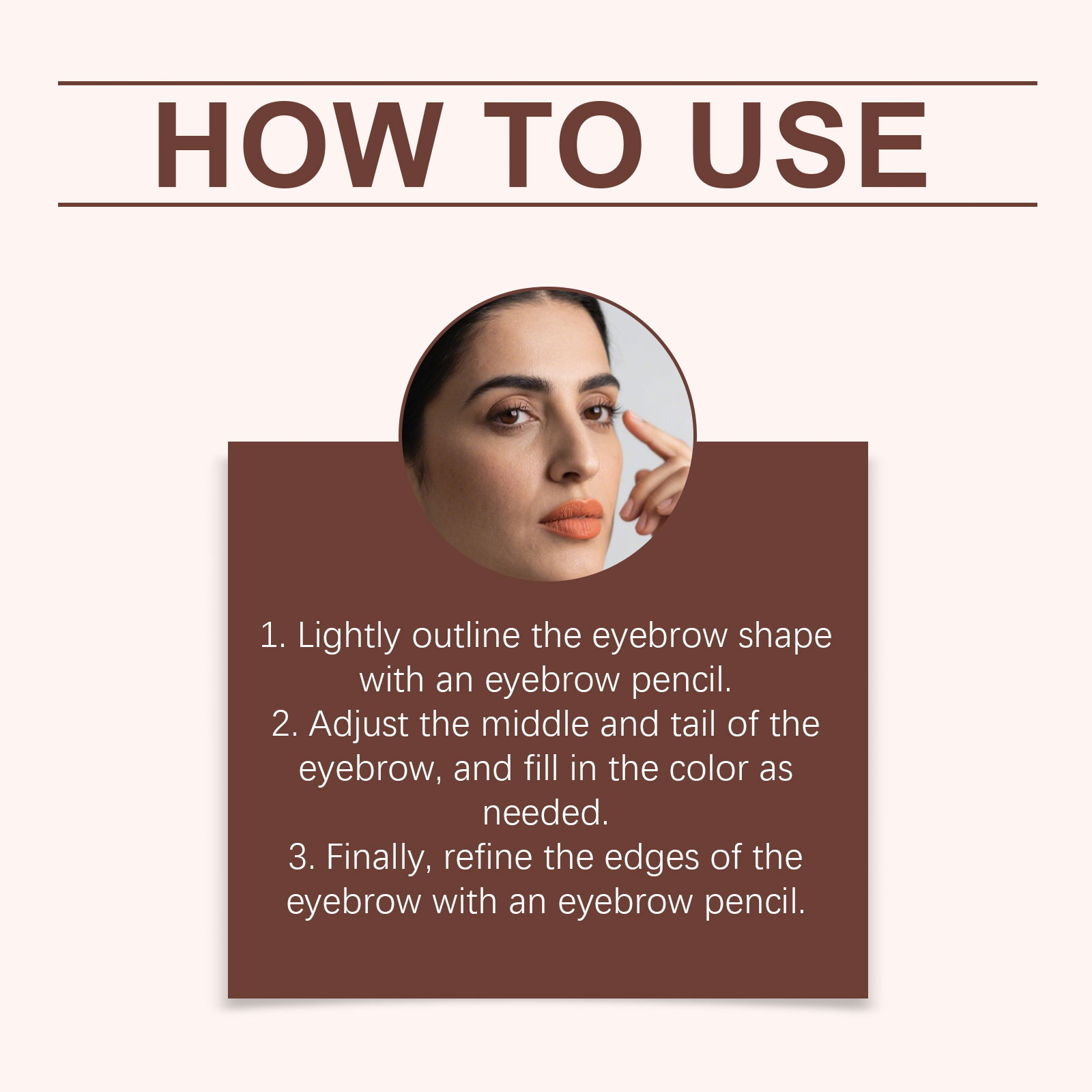 (Light Brown) Long Lasting Waterproof Eyebrow Pencil Smooth Pigmented Natural Smudgeproof Brow Easy Use