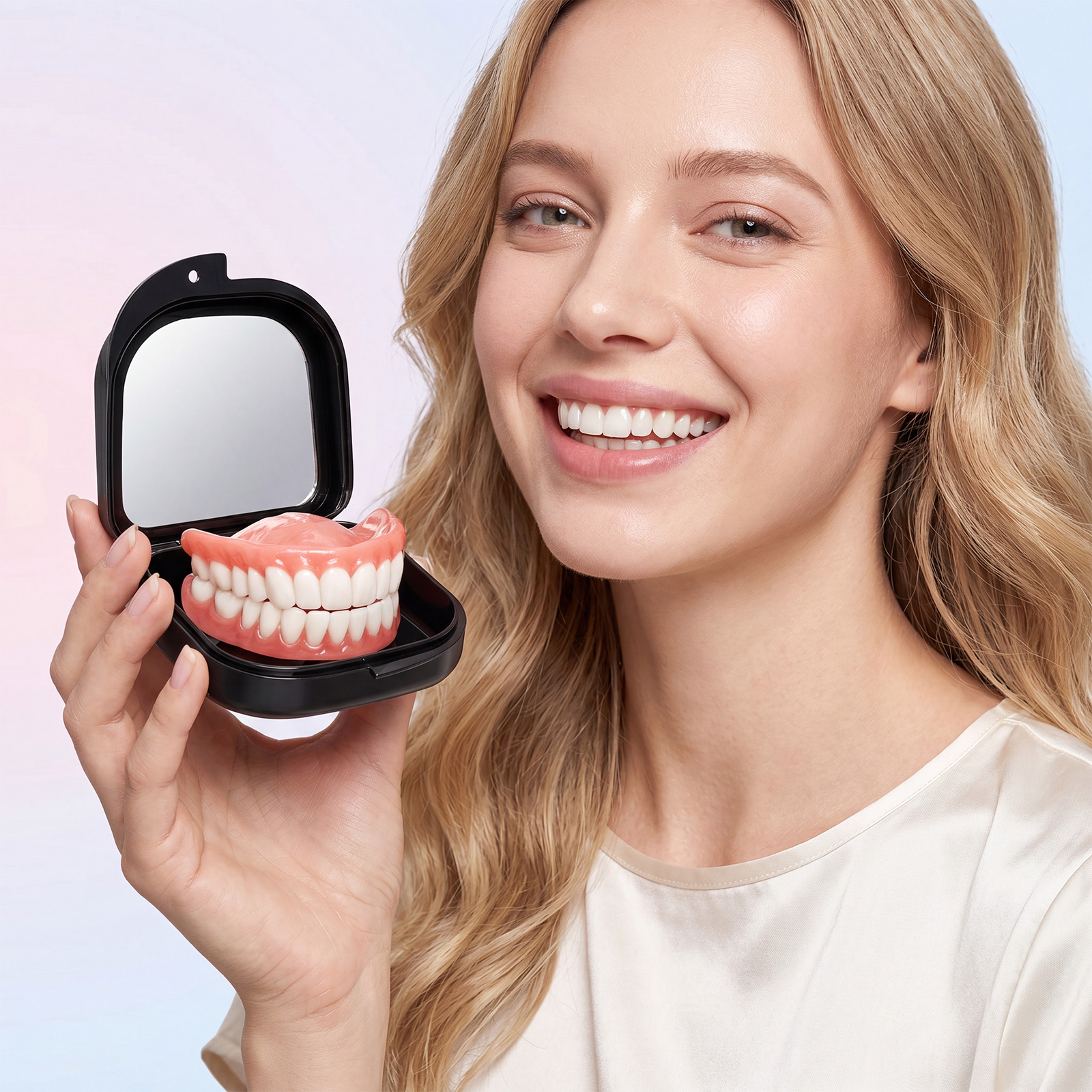 Comfortable Denture Kit Soft Material Stable Easy To Wear Natural Fit Beautiful Daily Teeth Modification Set