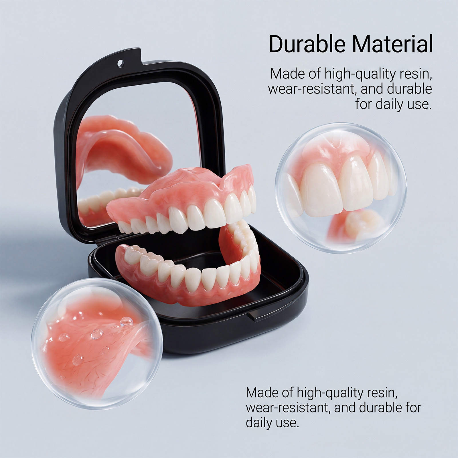 Comfortable Denture Kit Soft Material Stable Easy To Wear Natural Fit Beautiful Daily Teeth Modification Set