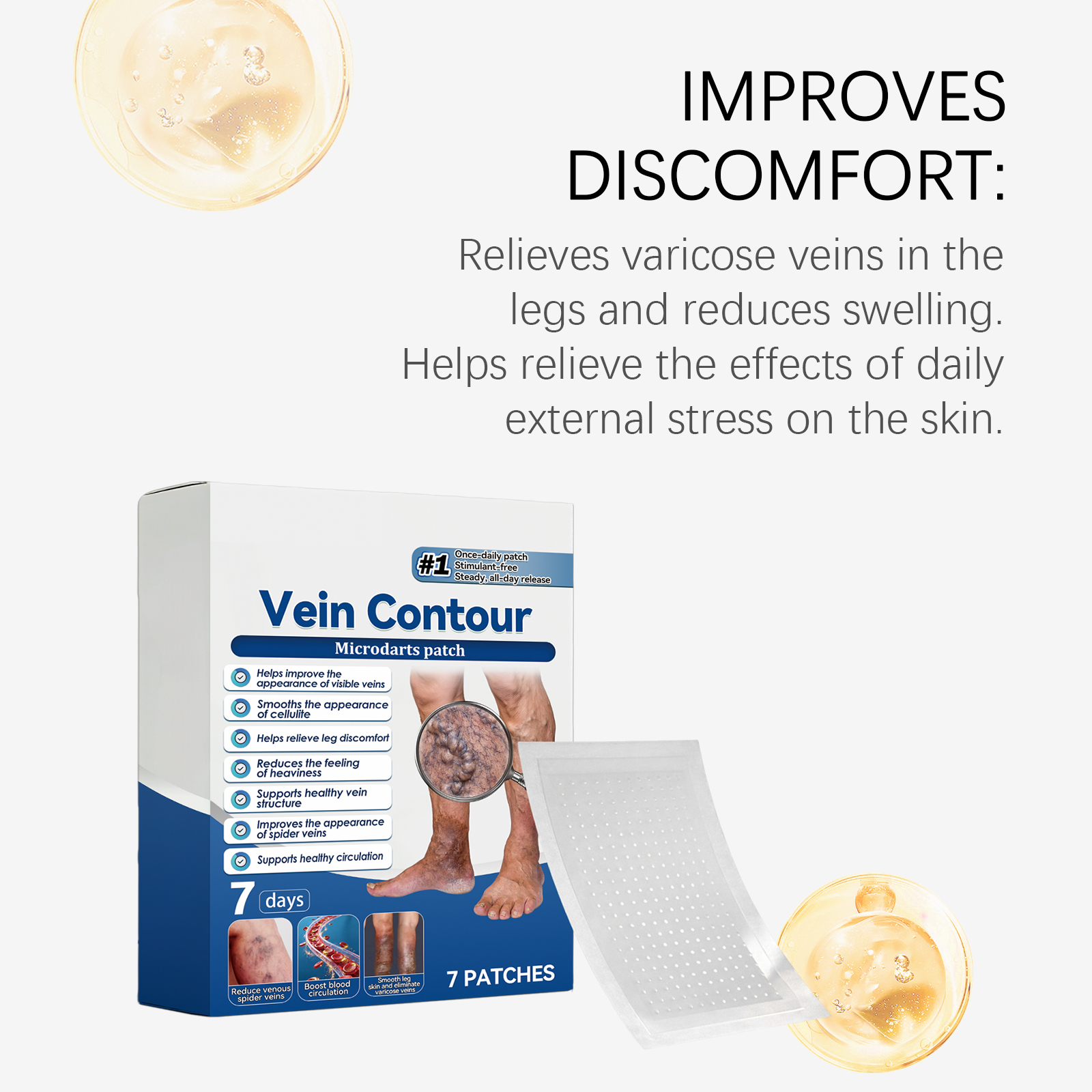 Leg Care Patch Mild Formula Gentle Skin Friendly Light Fresh Daily Care For Leg Skin