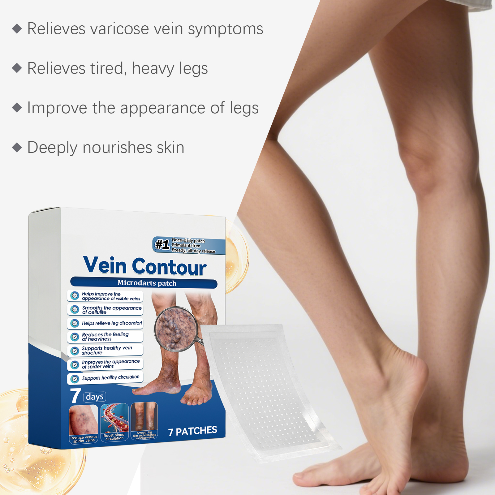 Leg Care Patch Mild Formula Gentle Skin Friendly Light Fresh Daily Care For Leg Skin