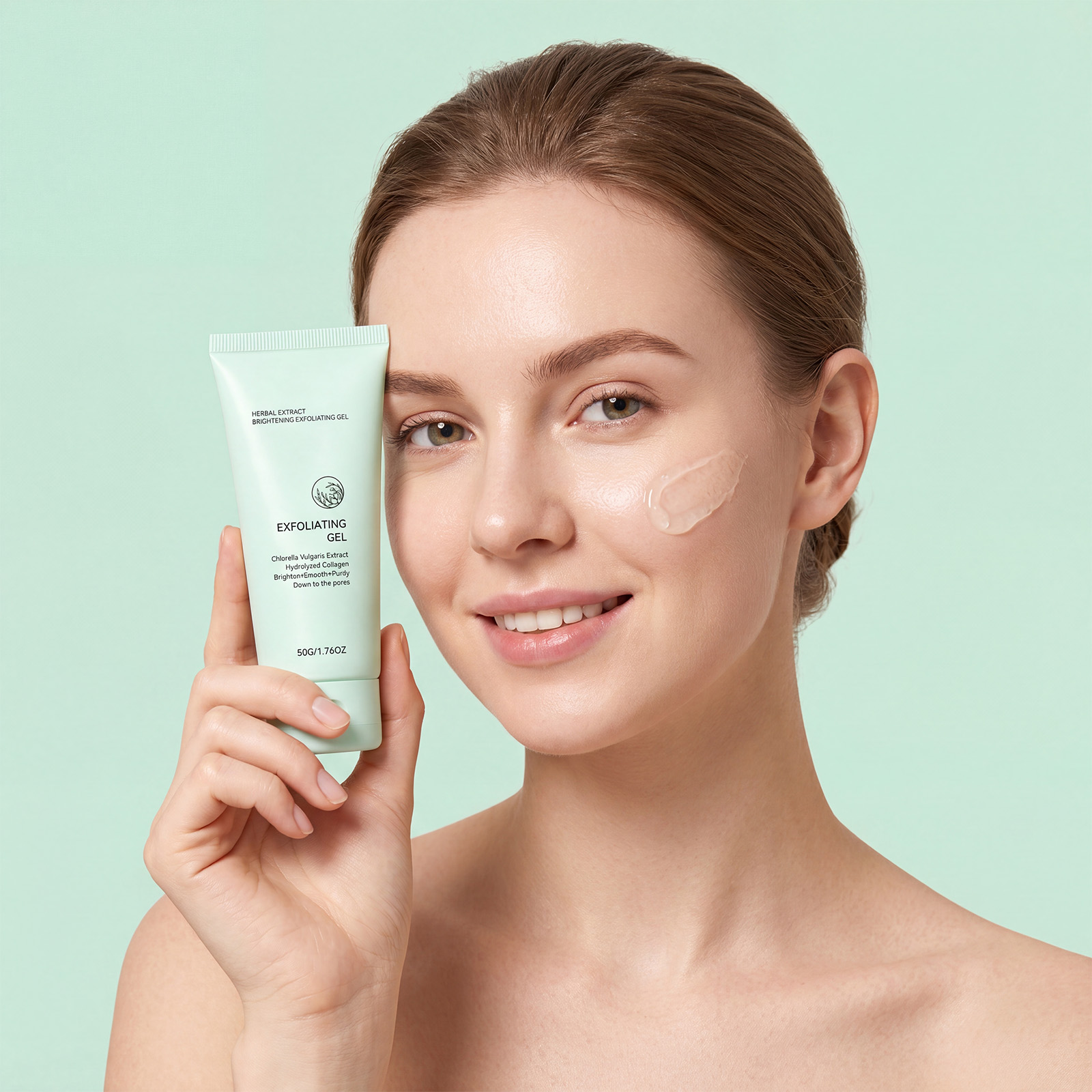 Brightening Exfoliating Gel Mild Cleansing Hydrating Skin Care Daily Facial Treatment Soft Gentle Nourish Face Moisturizing
