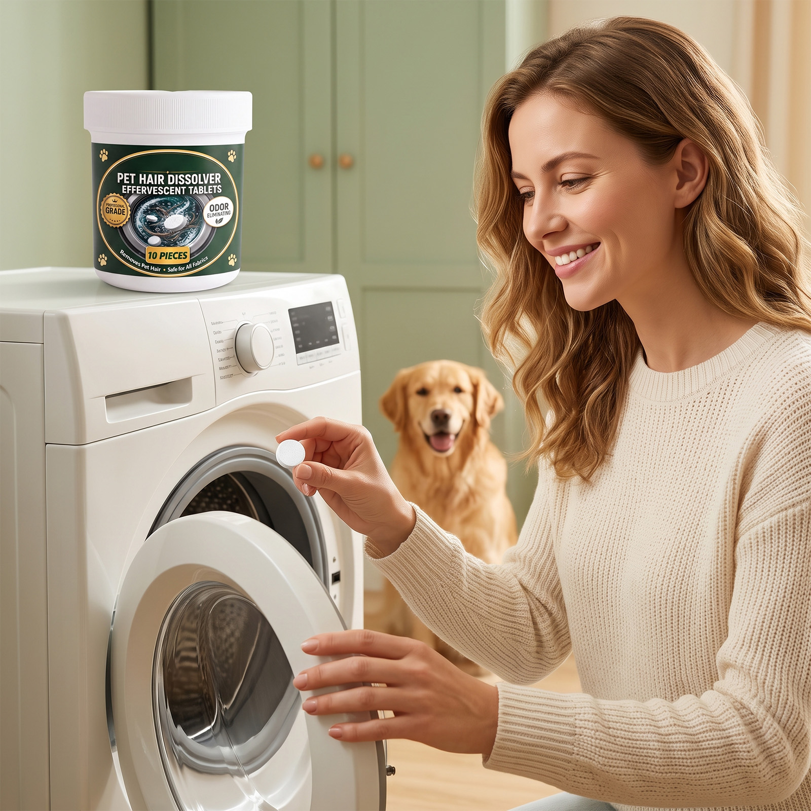 Pet Hair Remove Effervescent Tablets Daily Clean Clothes Purify For Household General Application