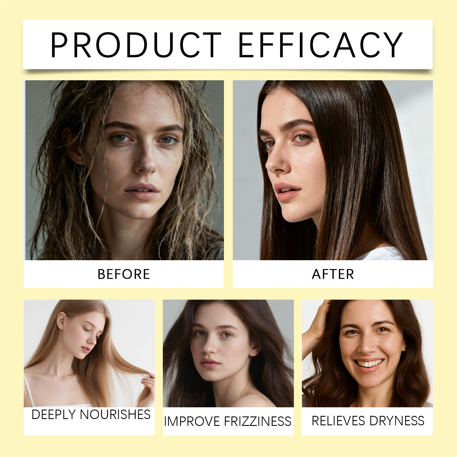 Smooth Hair Conditioner Daily Mild Hydrating Moisturizing Delicate Soft Dry Frizzy Hair Strands