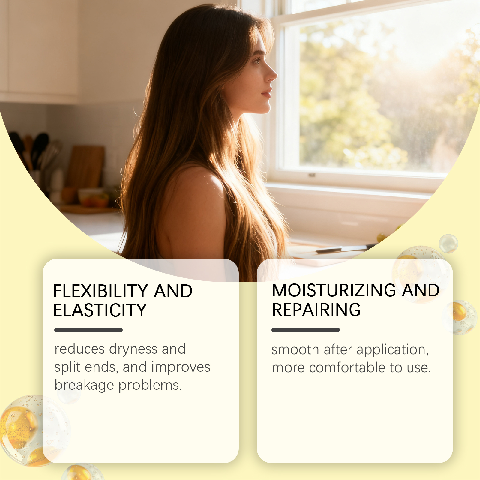 Smooth Hair Conditioner Daily Mild Hydrating Moisturizing Delicate Soft Dry Frizzy Hair Strands