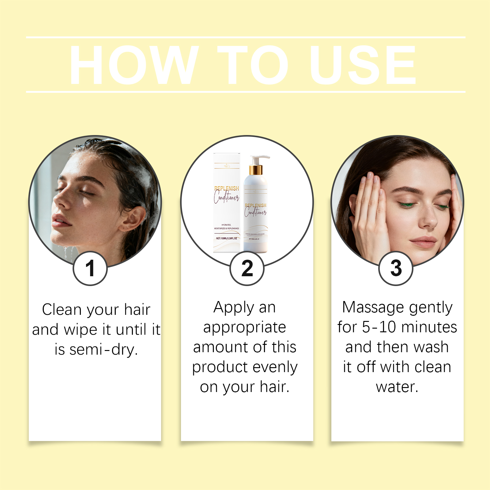 Smooth Hair Conditioner Daily Mild Hydrating Moisturizing Delicate Soft Dry Frizzy Hair Strands