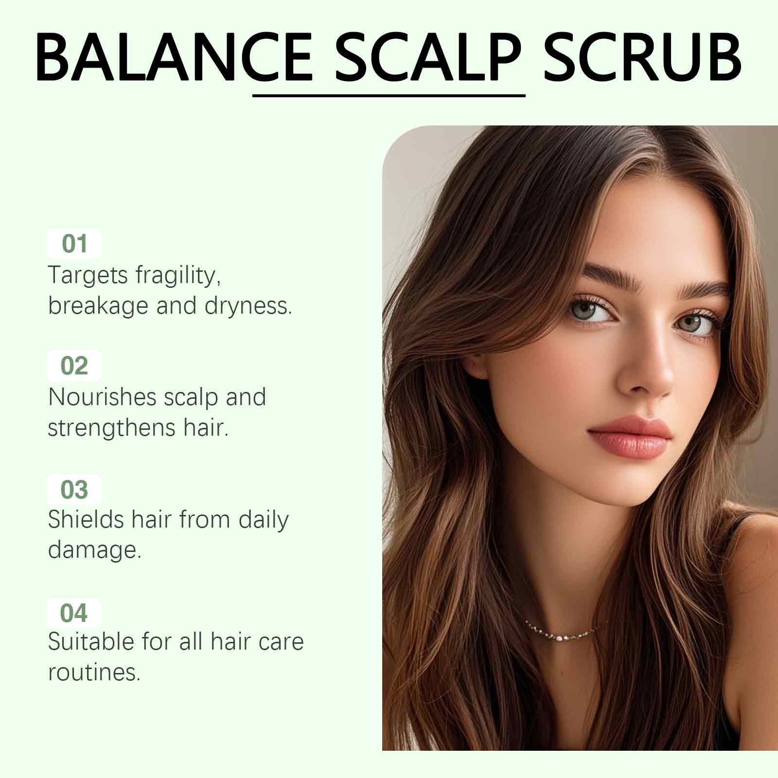 Botanical Scalp Cleansing Scrub Deep Moisturizing Clean Scalp Gaps Soften Hair Fresh Fluffy Care