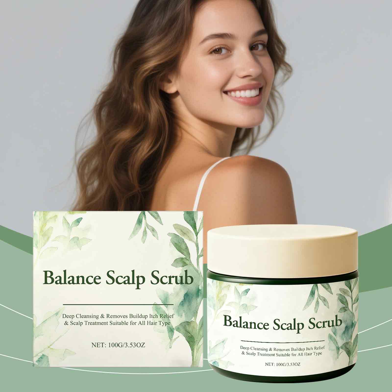 Botanical Scalp Cleansing Scrub Deep Moisturizing Clean Scalp Gaps Soften Hair Fresh Fluffy Care
