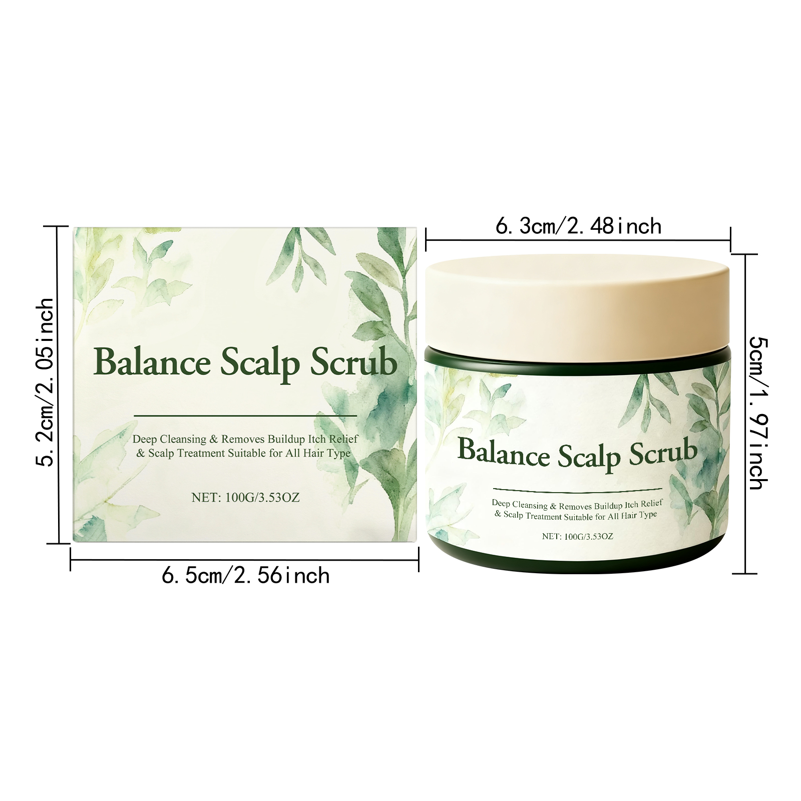 Botanical Scalp Cleansing Scrub Deep Moisturizing Clean Scalp Gaps Soften Hair Fresh Fluffy Care