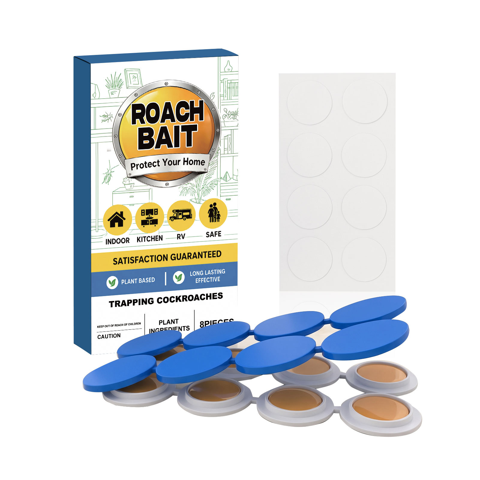 Cockroach Bait Indoor Insect Repellent Kitchen Household Roach Elimination Detergent Bait Agent