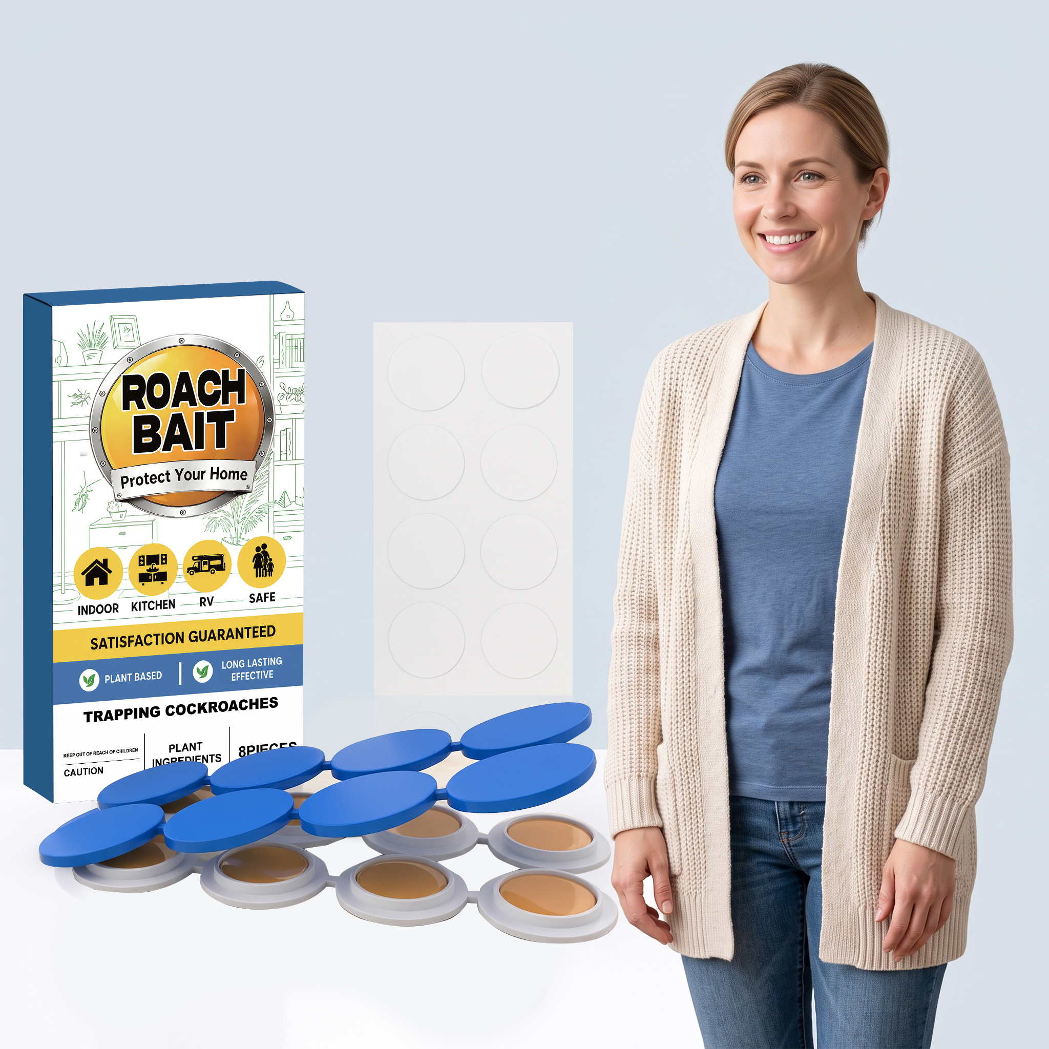Cockroach Bait Indoor Insect Repellent Kitchen Household Roach Elimination Detergent Bait Agent