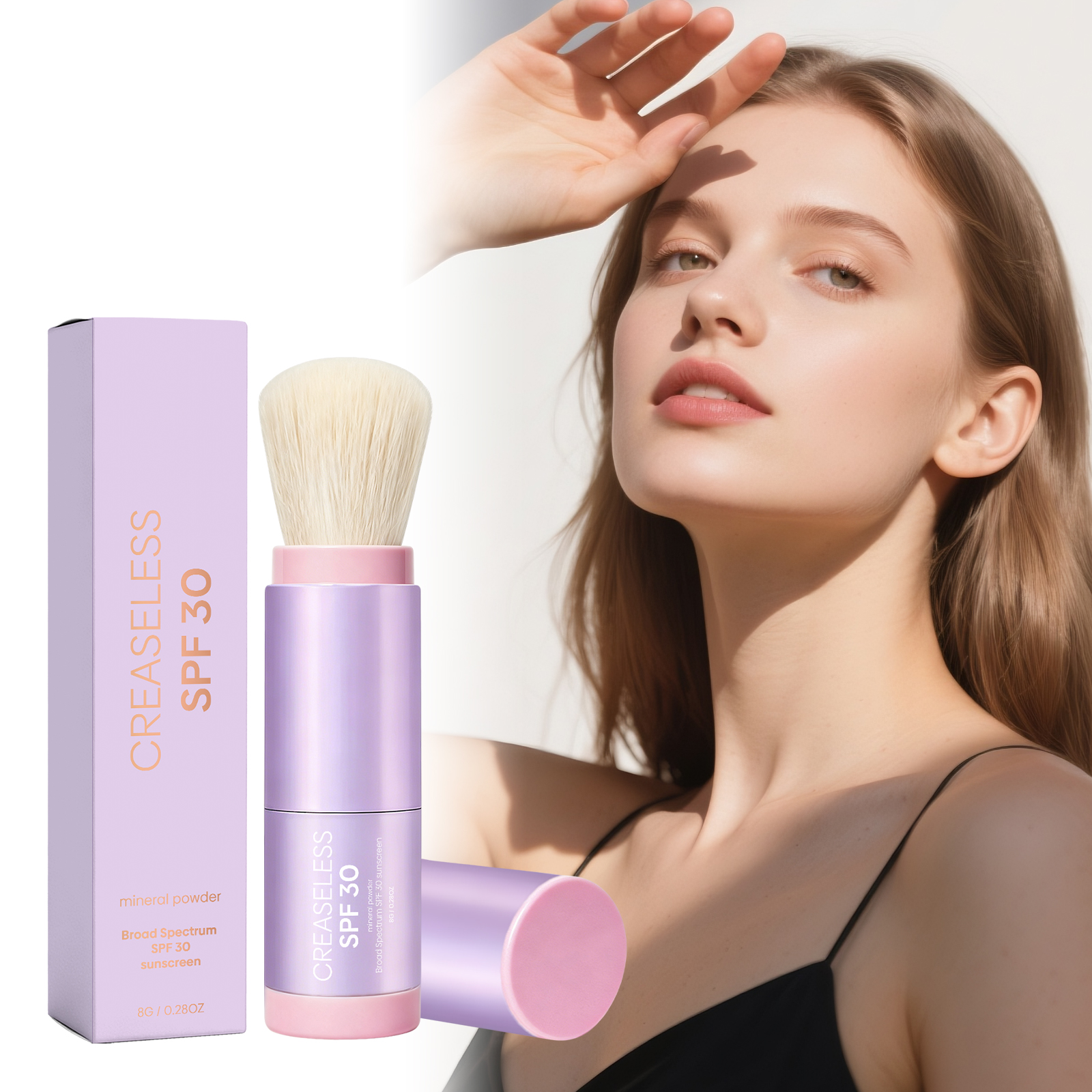 Protective Powder Brush Mild Ingredients Summer Outdoor Use Light Texture Delicate Refreshing Thin Invisible