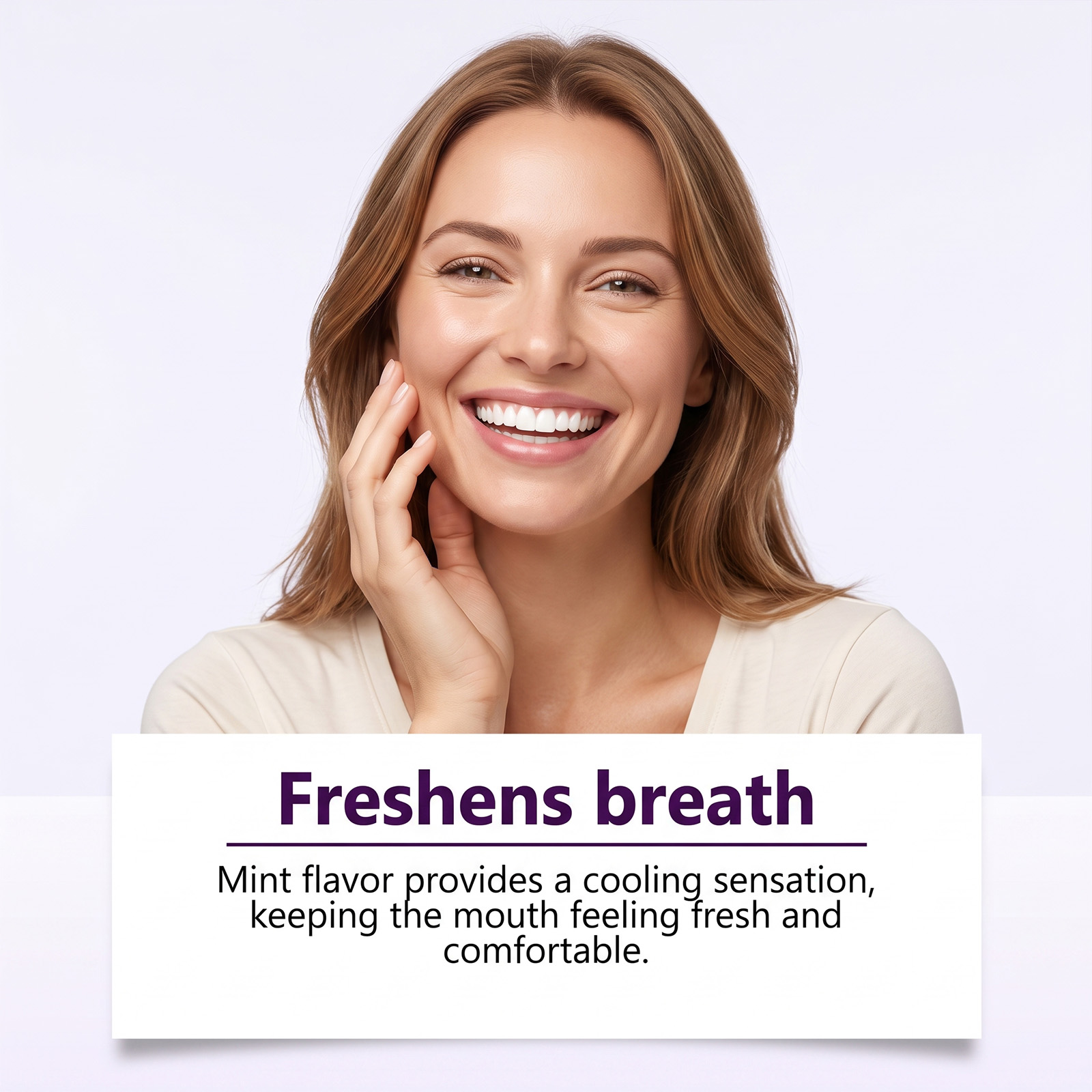 Purple Fresh Mouthwash Mint Gentle Clean Refreshing Comfort Portable Oral Care
