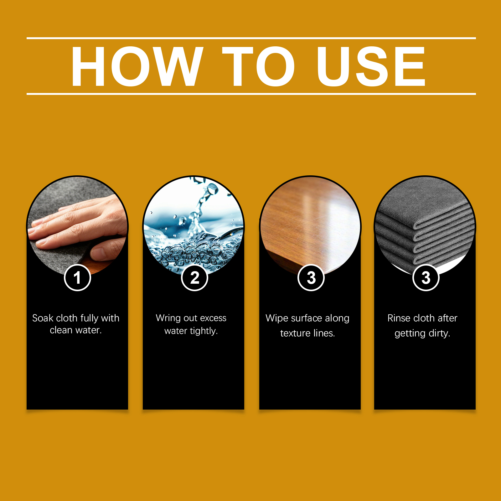 Clean Cloth Soft Texture Trace Free Watermark Free Water Clean Reusable Surface Safe Home Car Use