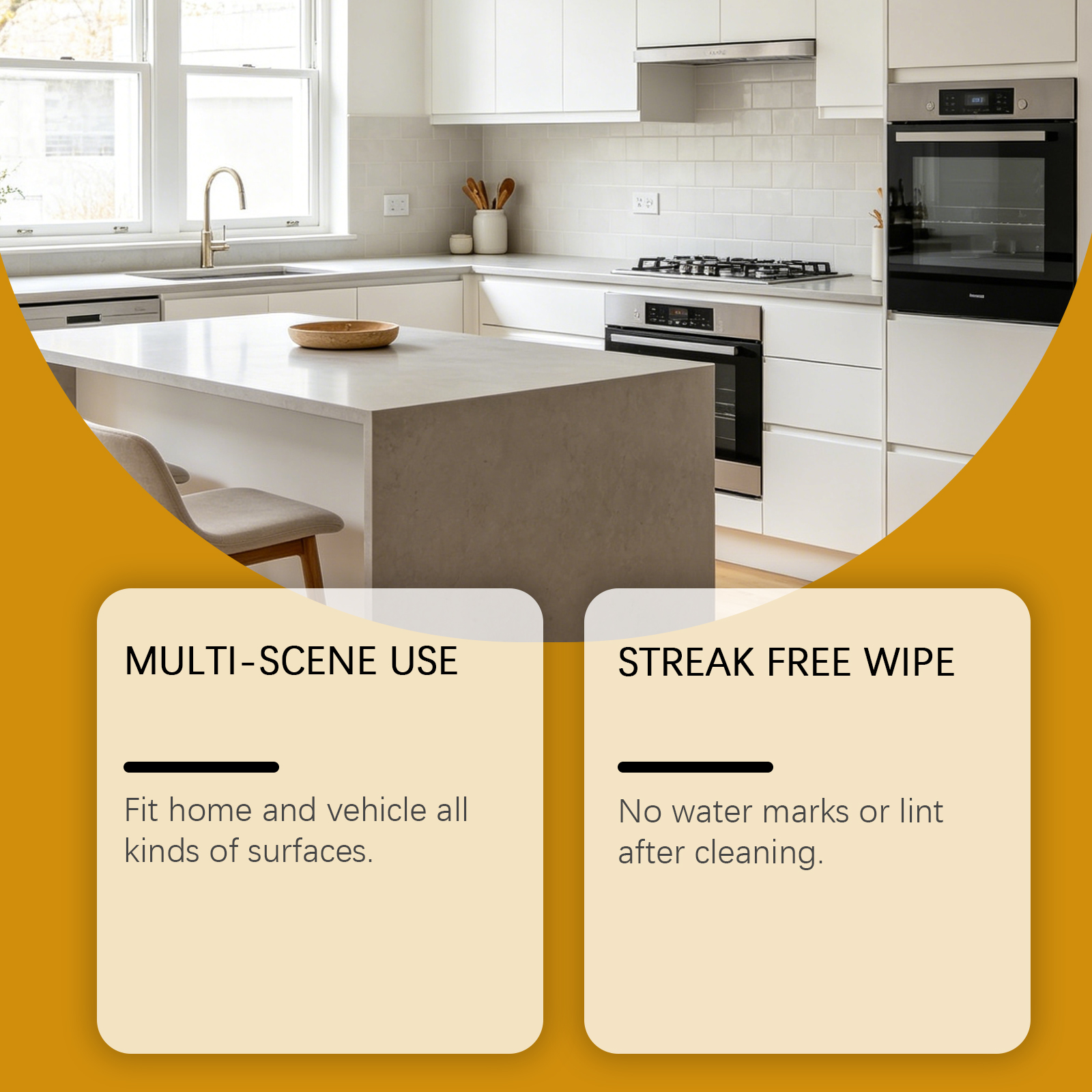 Clean Cloth Soft Texture Trace Free Watermark Free Water Clean Reusable Surface Safe Home Car Use