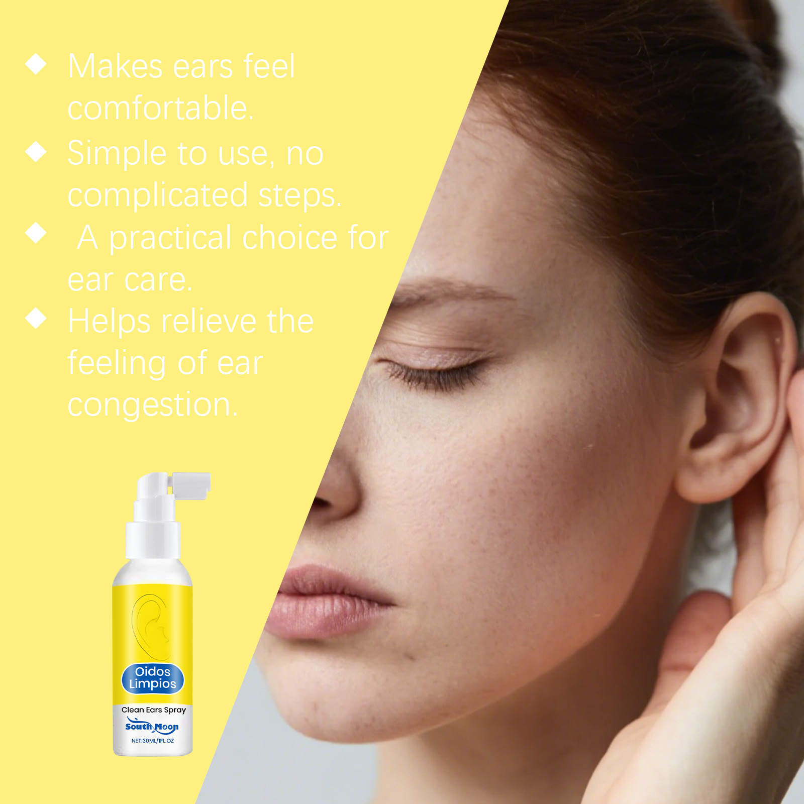 Ear Care Spray With Mild Ingredients Nourish Clean Comfort Maintain Ear Area
