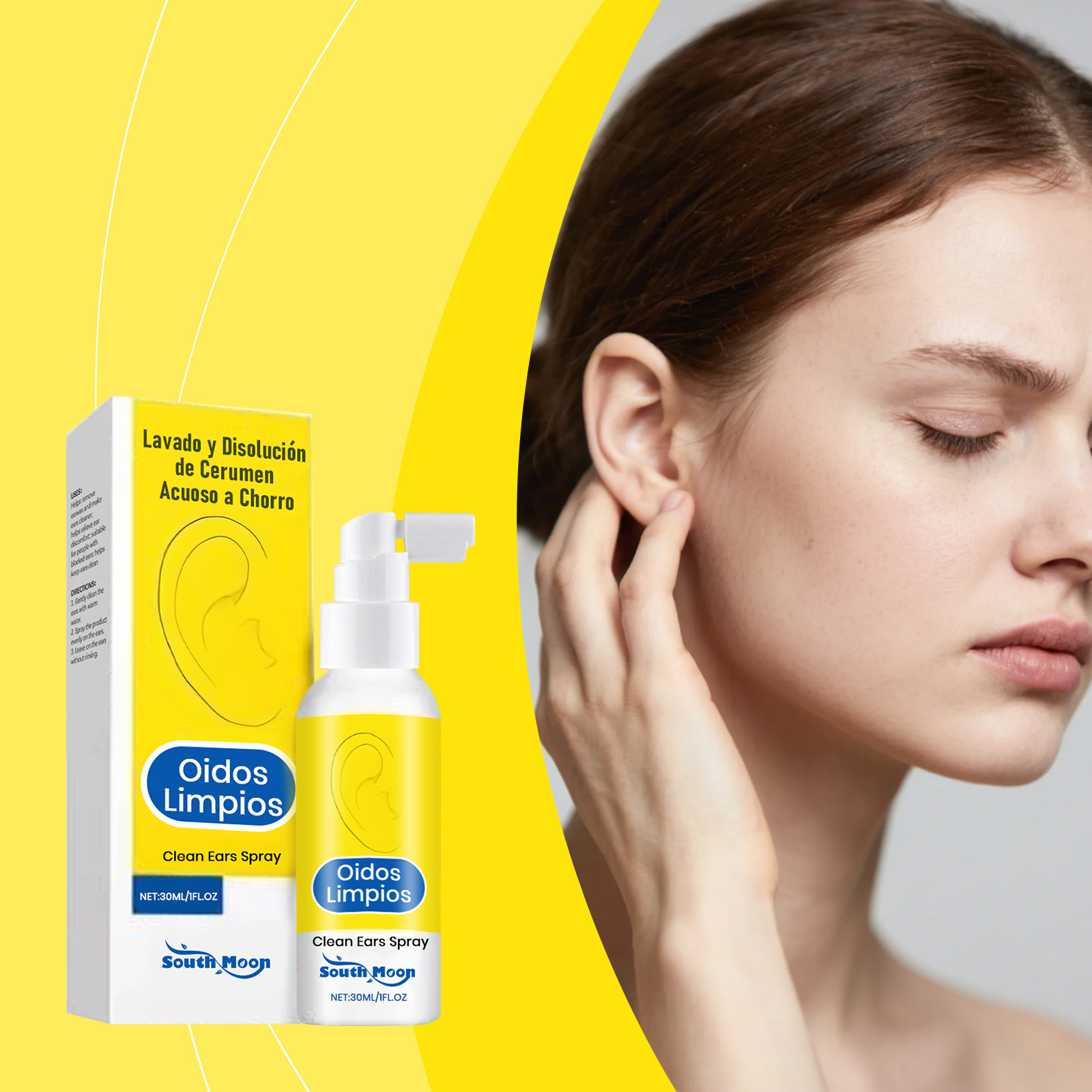 Ear Care Spray With Mild Ingredients Nourish Clean Comfort Maintain Ear Area