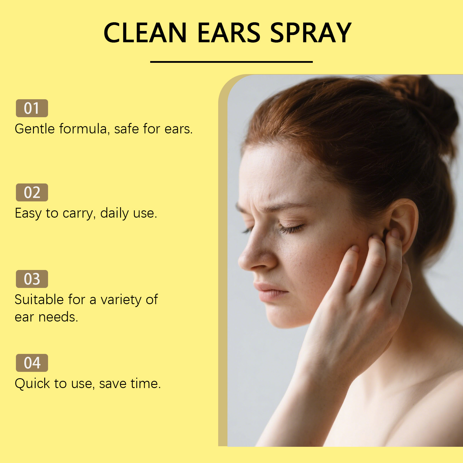 Ear Care Spray With Mild Ingredients Nourish Clean Comfort Maintain Ear Area