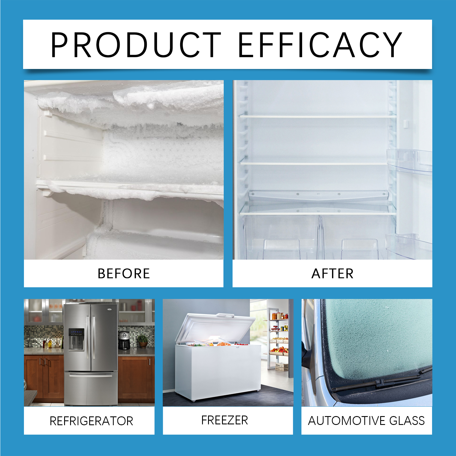 Freezer Defrost Spray Multi Purpose For Ice Maker Car Window Water Tap Ice Removal Defrosting