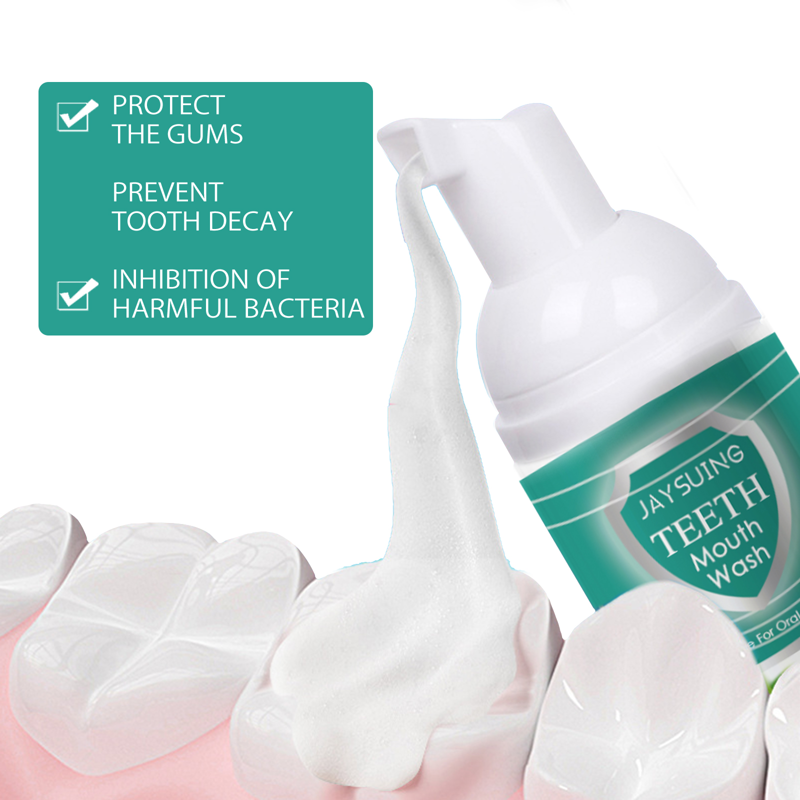 Foam Teeth Cleansing Mousse Deep Cleaning Stain Removal Breath Freshening Gum Care For Daily Oral Hygiene 60ml