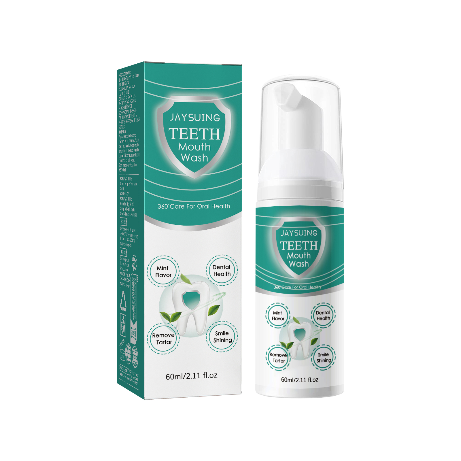 Foam Teeth Cleansing Mousse Deep Cleaning Stain Removal Breath Freshening Gum Care For Daily Oral Hygiene 60ml