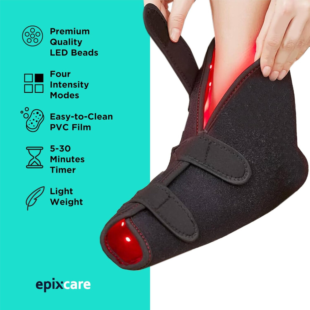 Red Infrared Light Feet Therapy Near Infrared Therapy Foot Wrap Heat Socks Cordless LED Shoe Heating Boots for Ankle Heel Joint