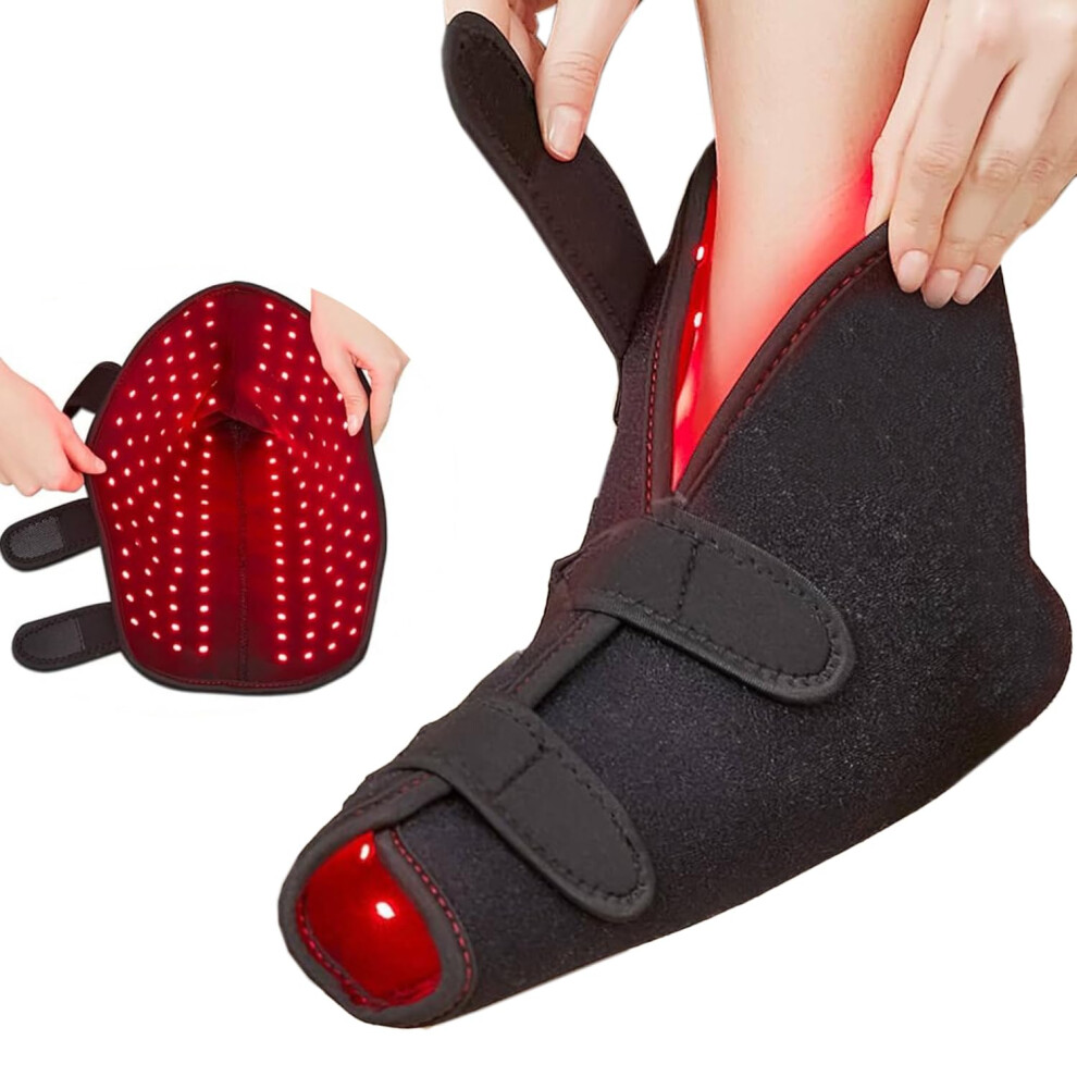 Red Infrared Light Feet Therapy Near Infrared Therapy Foot Wrap Heat Socks Cordless LED Shoe Heating Boots for Ankle Heel Joint