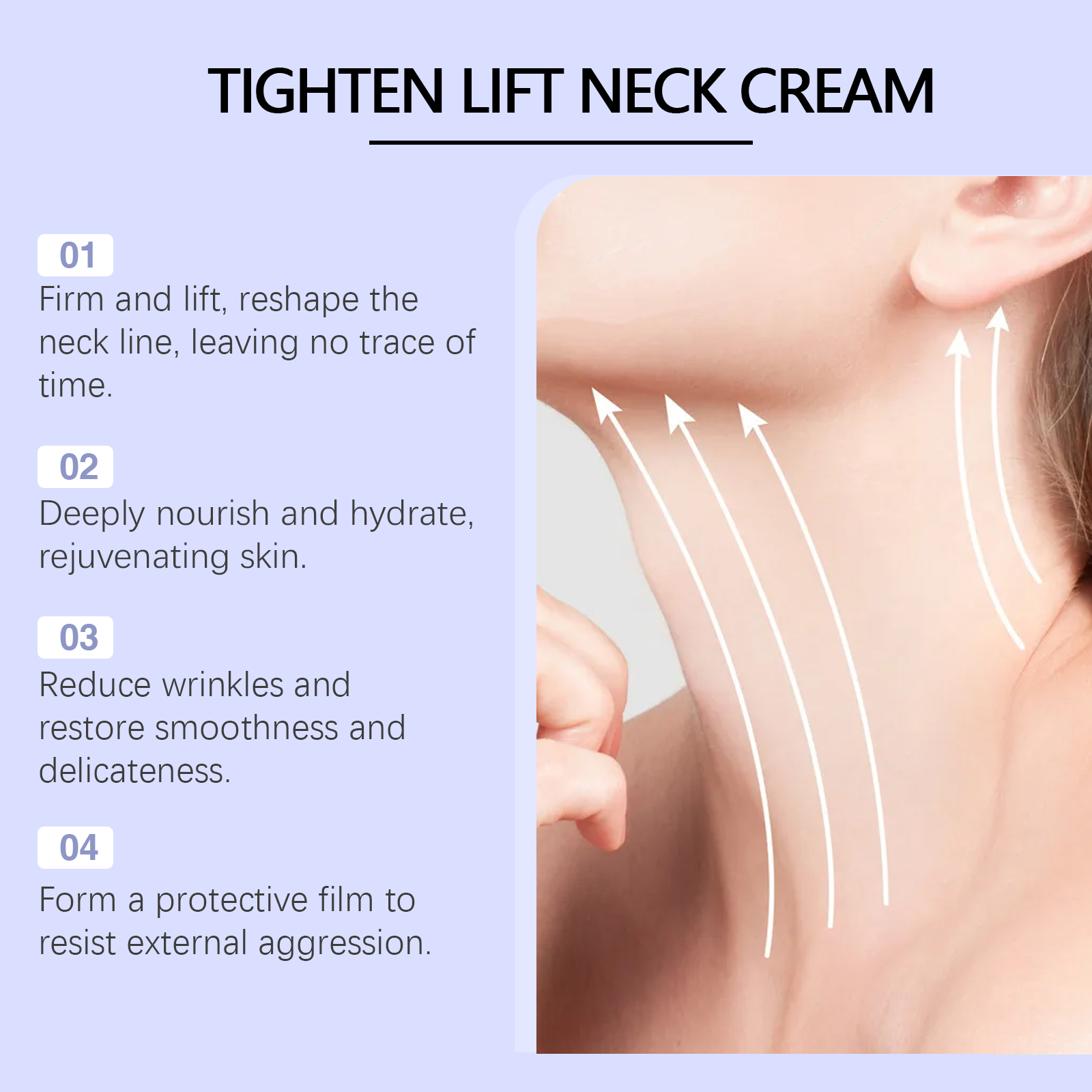 Moisturizing Neck Cream Hydrating Firming Fine Lines Daily Neck Care 50g