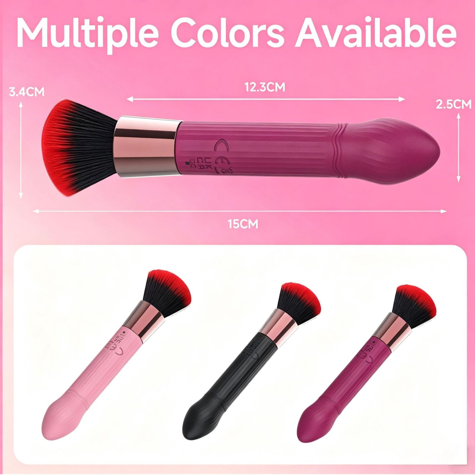 (Rose Red) Vibrator for Women AV Bullet Egg Adult Sex Toys Multi-Frequency Massagers Rechargeable Blush Design Electric Masturbation Teasing 