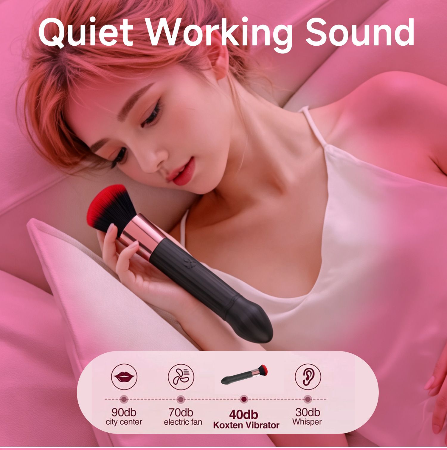 (Black) Vibrator for Women AV Bullet Egg Adult Sex Toys Multi-Frequency Massagers Rechargeable Blush Design Electric Masturbation Teasing 