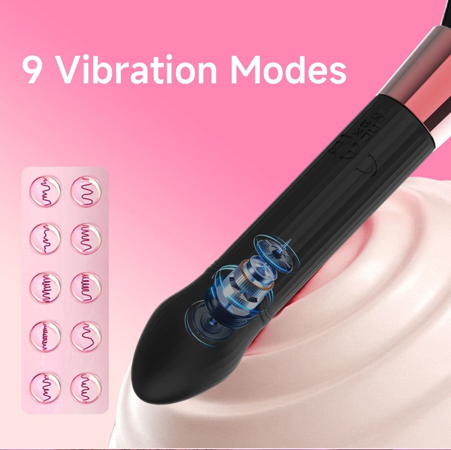 (Pink) Vibrator for Women AV Bullet Egg Adult Sex Toys Multi-Frequency Massagers Rechargeable Blush Design Electric Masturbation Teasing 