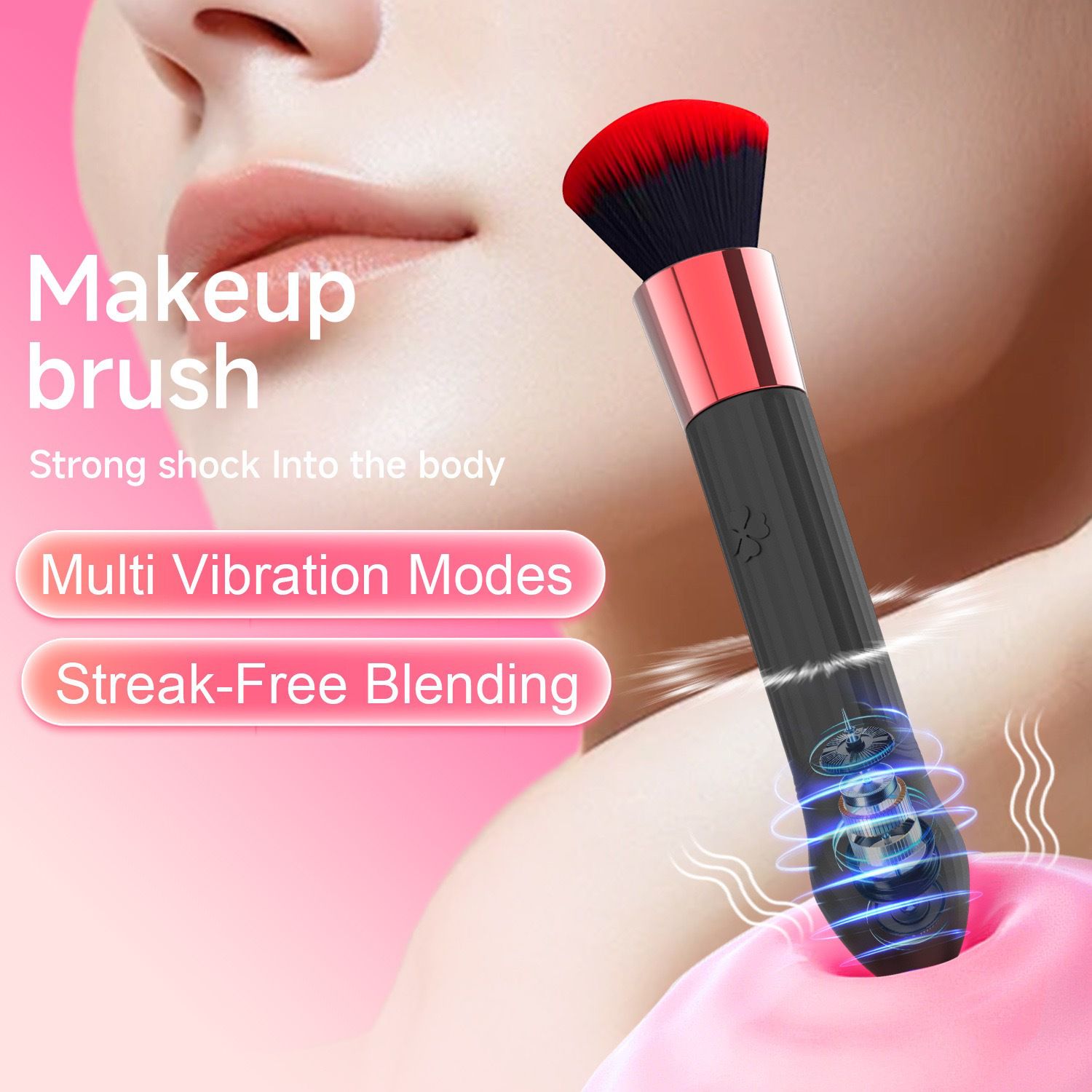 (Pink) Vibrator for Women AV Bullet Egg Adult Sex Toys Multi-Frequency Massagers Rechargeable Blush Design Electric Masturbation Teasing 