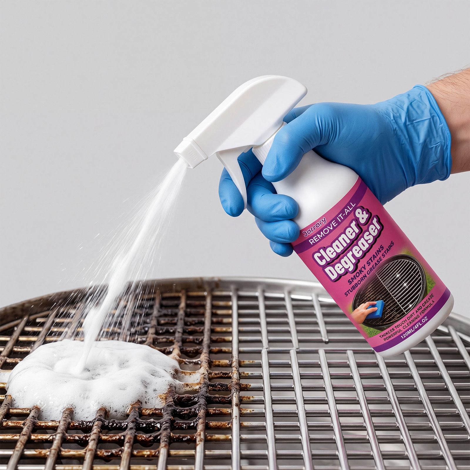 Grill Cleaner Spray For BBQ Rack Grease And Burnt Stain Removal Daily Cleaning