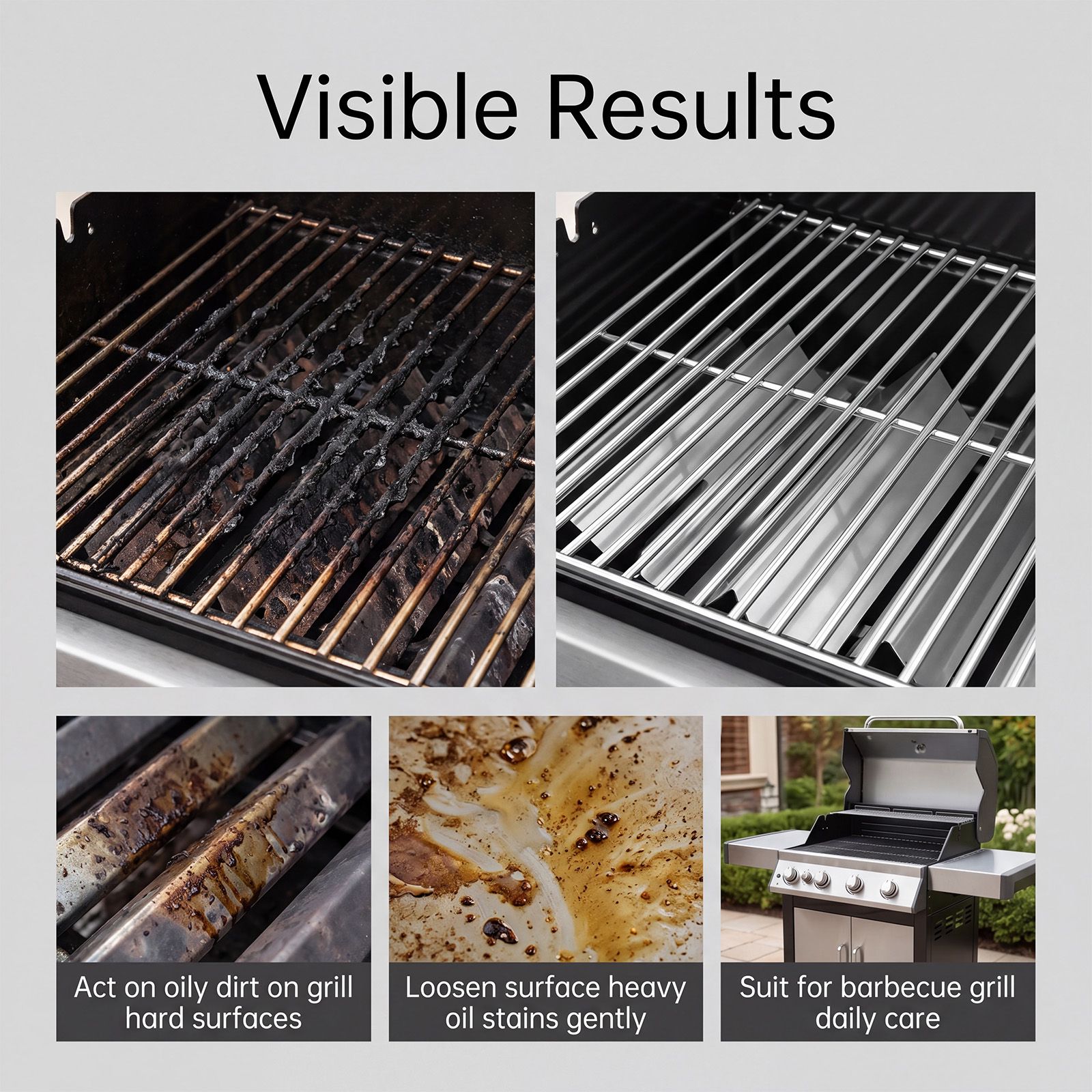 Grill Cleaner Spray For BBQ Rack Grease And Burnt Stain Removal Daily Cleaning