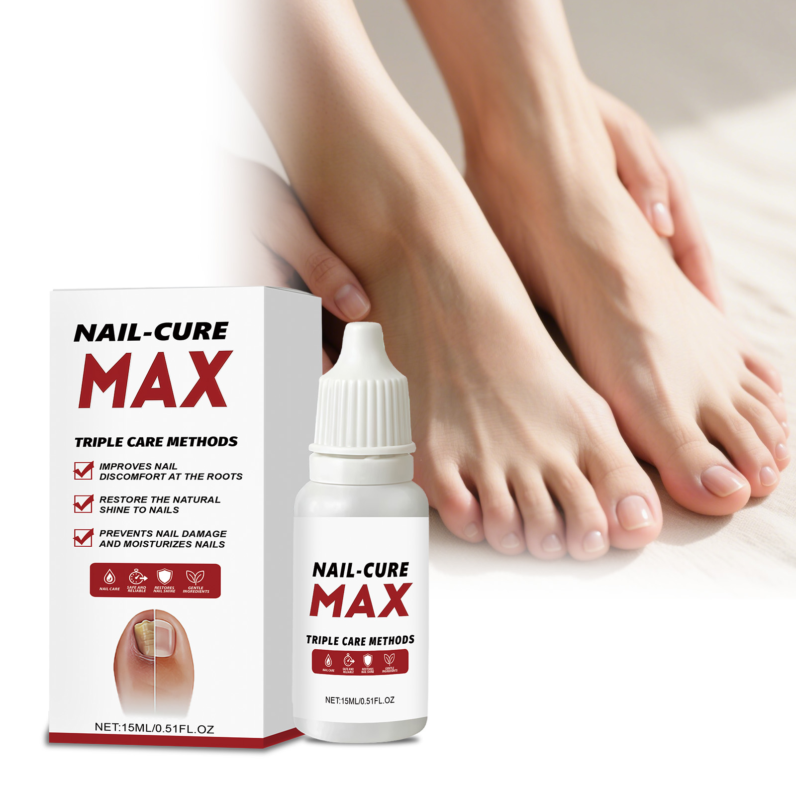 Hand & Foot Nail Drops | Nourishing Treatment for Fingernails & Toenails | Gentle Formula for Soft, Thick Nails & Smooth Cuticle Care