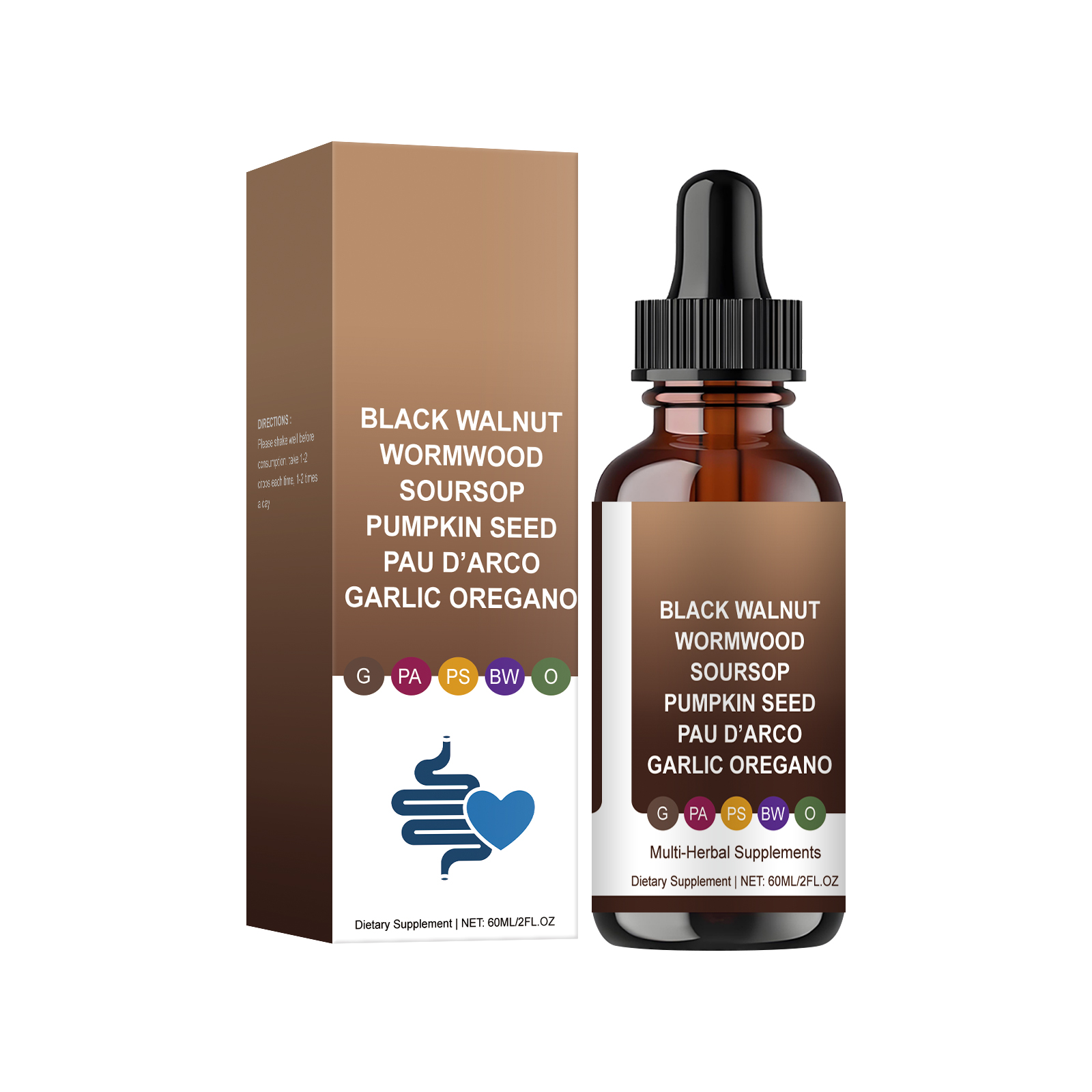 Black Walnut Cleanse For Humans Drops Liquid Soursop Garlic Gentle Daily Drops | Mild Herbal Formula for Body Comfort & Natural Wellness