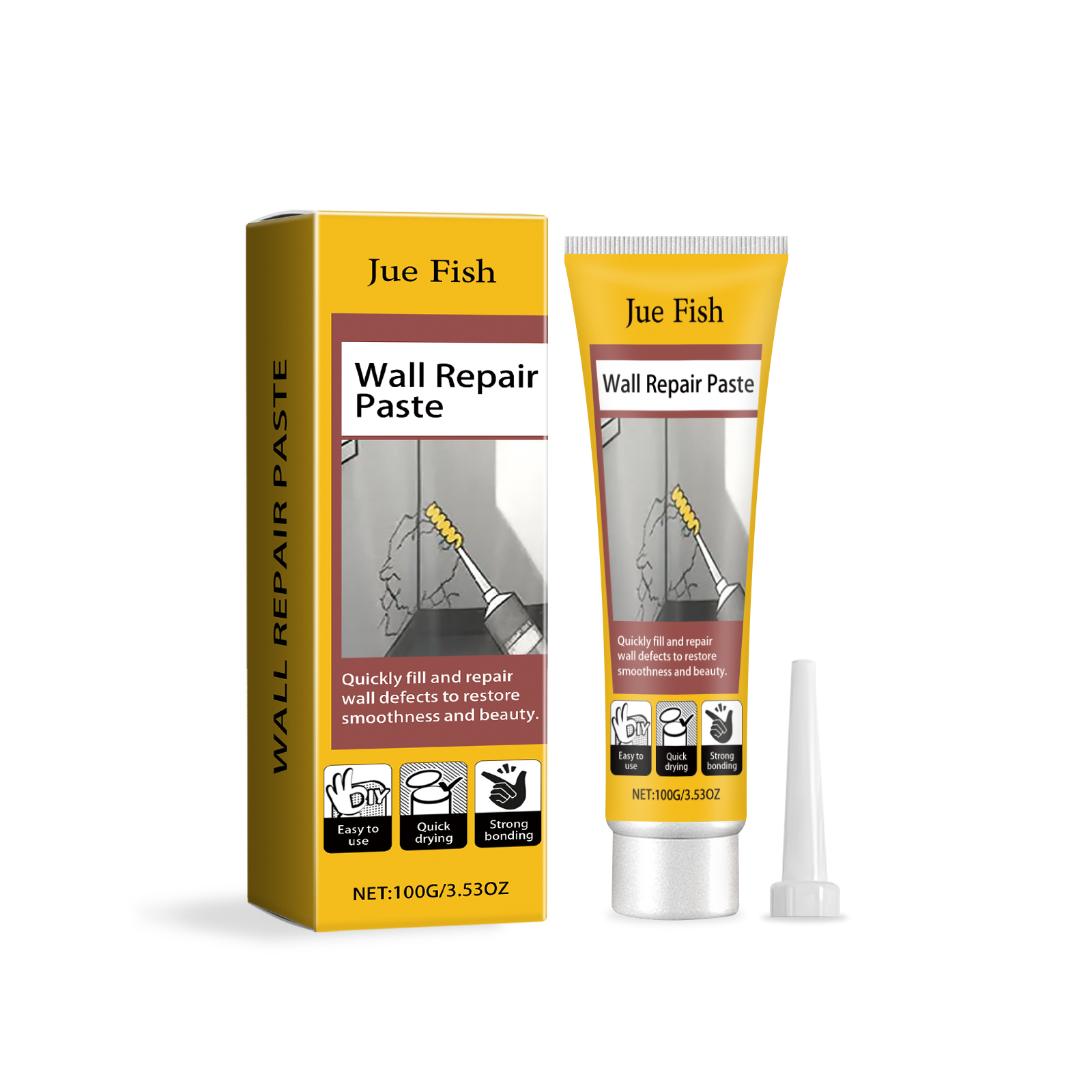 New Wall Repair Agent Waterproof Coating Sealant Agent Crack Hole Mending Paste Mildewproof Patch White Wall Restore ﻿