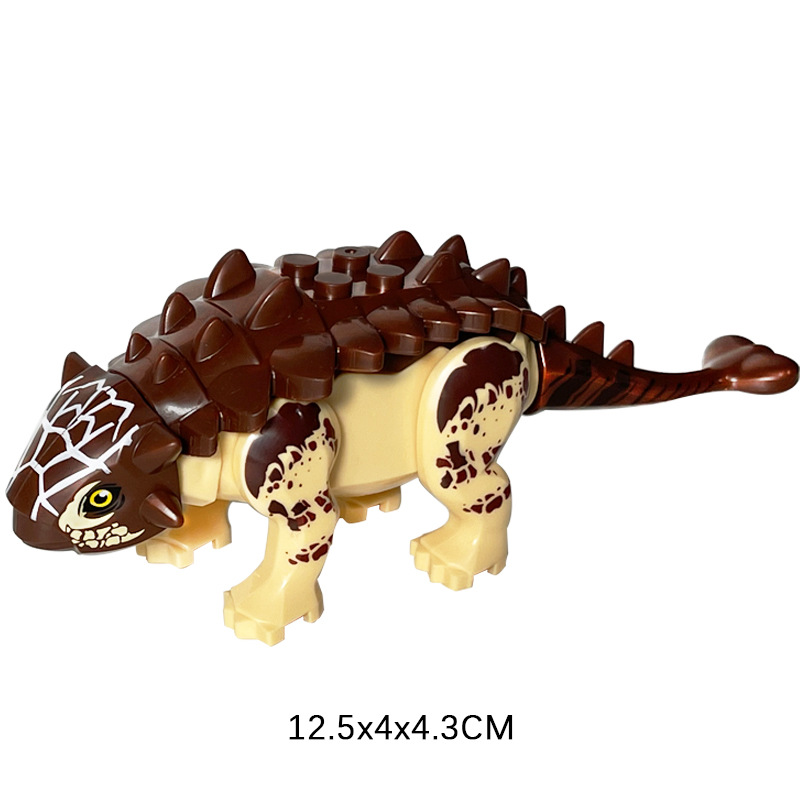 (Dinosaur A) Dinosaur Building Blocks and Mini Figures with Movable Jaws Dinosaurs Buildings Educational Room Decoration and Birthday for Boys Girls