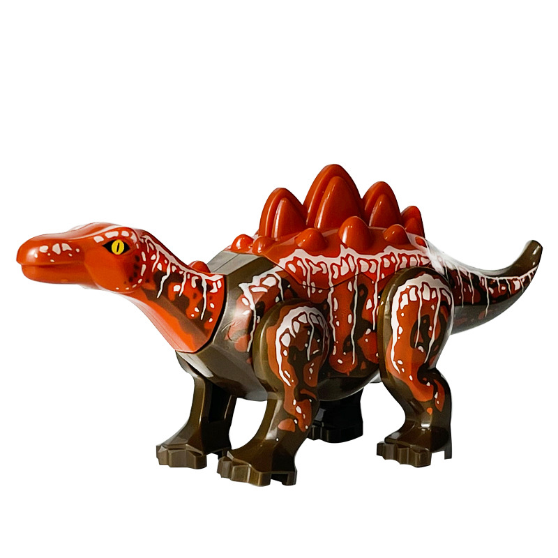 (Dinosaur A) Dinosaur Building Blocks and Mini Figures with Movable Jaws Dinosaurs Buildings Educational Room Decoration and Birthday for Boys Girls