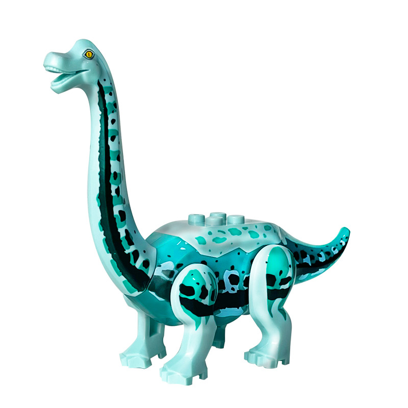 (Dinosaur A) Dinosaur Building Blocks and Mini Figures with Movable Jaws Dinosaurs Buildings Educational Room Decoration and Birthday for Boys Girls