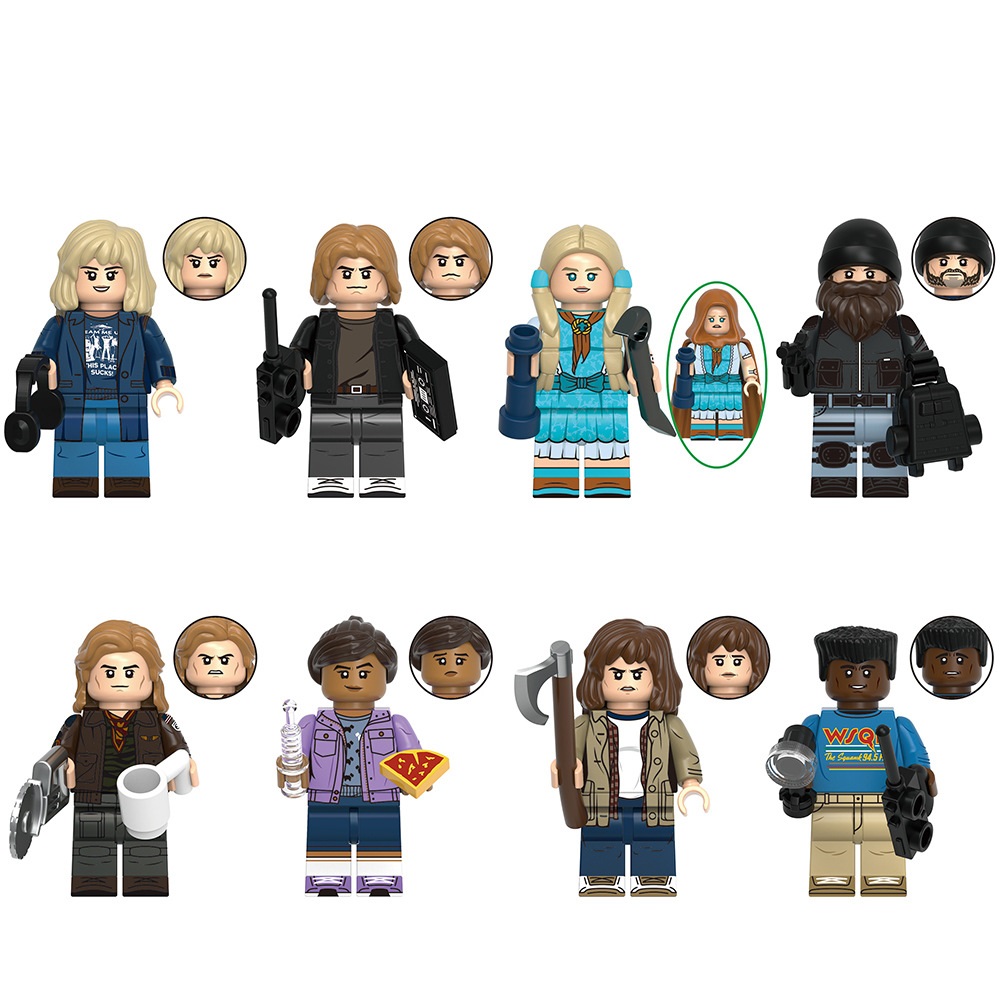 Movie Series Action Minifigure Stranger Things Building Blocks Mini Toys for Kids Fit Lego with Weapon Accessories