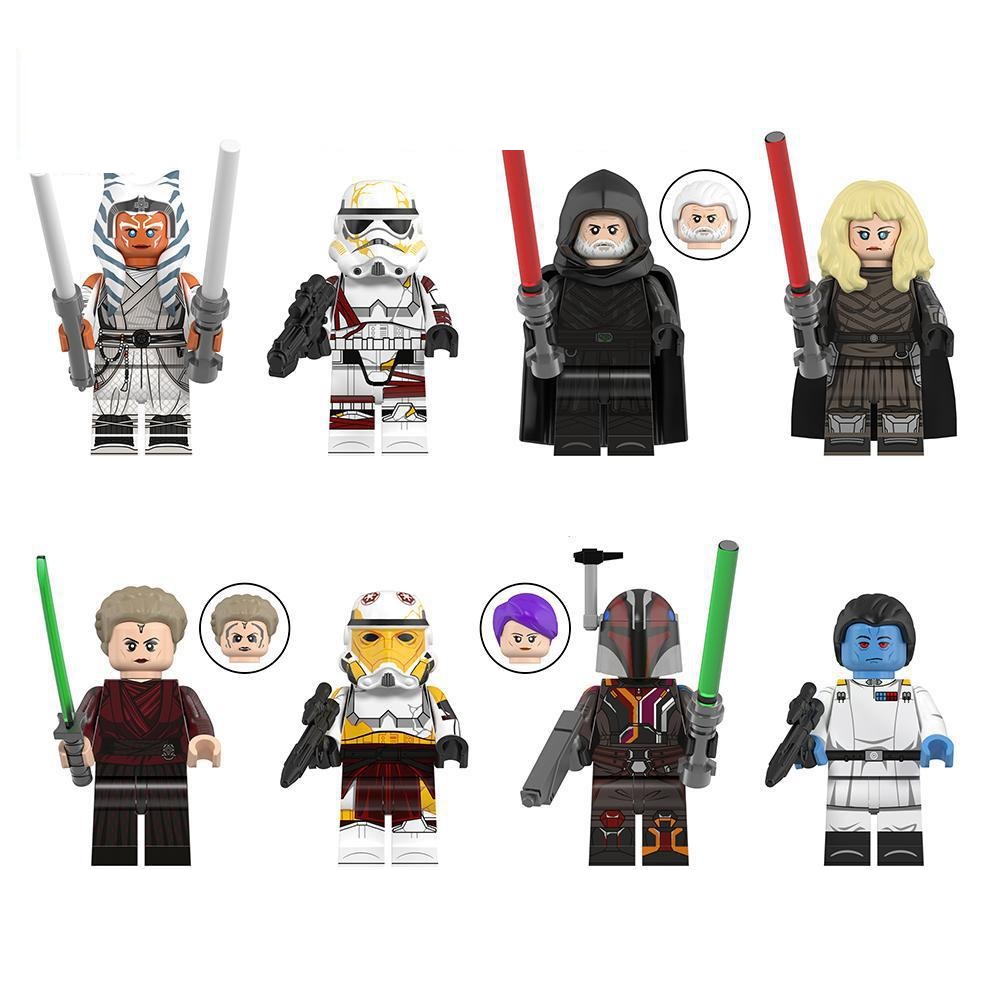 (8 Pcs Soldiers A) Kids Toys Star War Trooper Building Blocks Clone Soldiers Mini Action Figures Armor Toys For Kids Christmas Gifts
