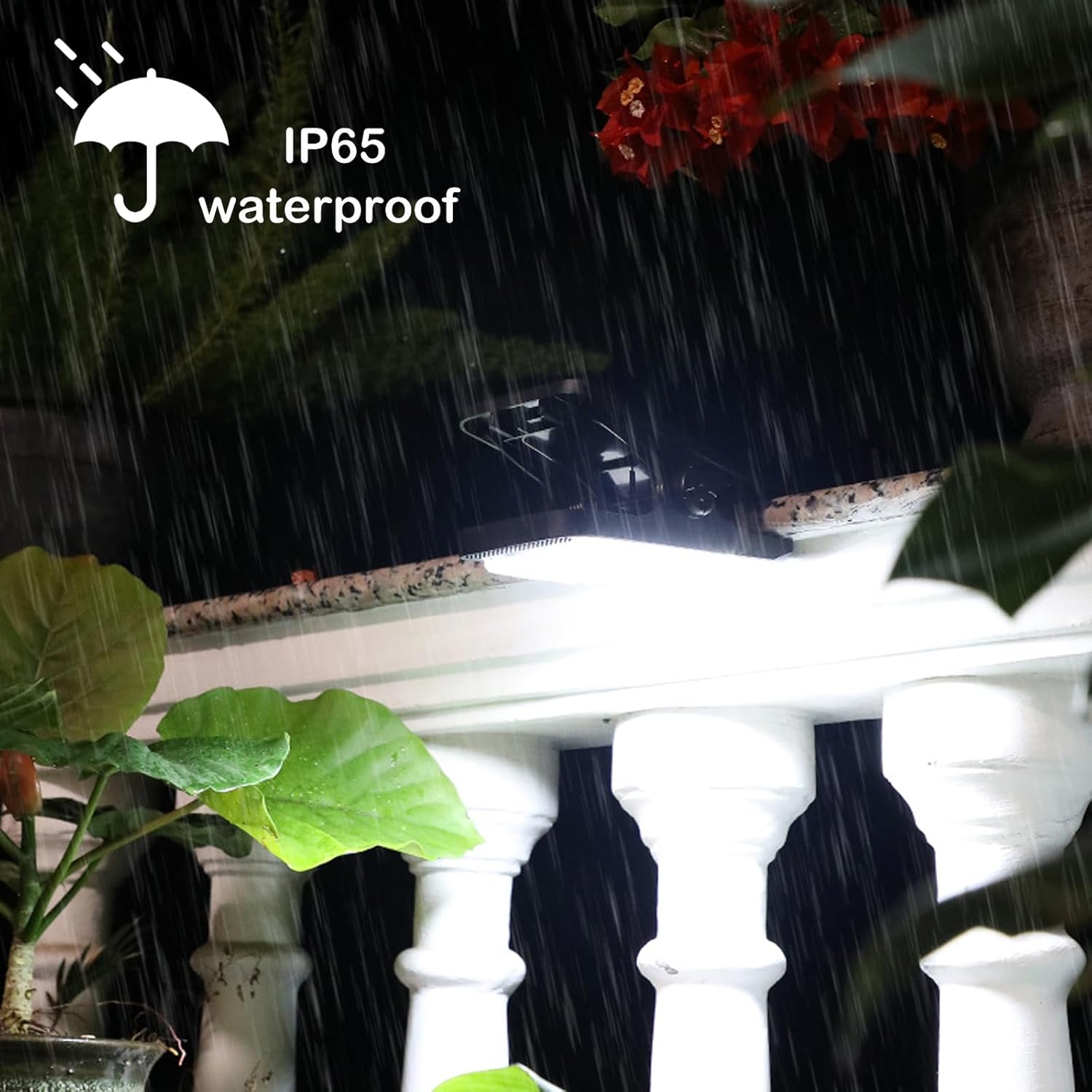 (Warm White) Clip On Solar Lights Outdoor 1500mAh New Enhanced LED Outdoor Solar Light Motion Detection Sensor Light Waterproof Atmosphere Decorative Lights Wall Garage 