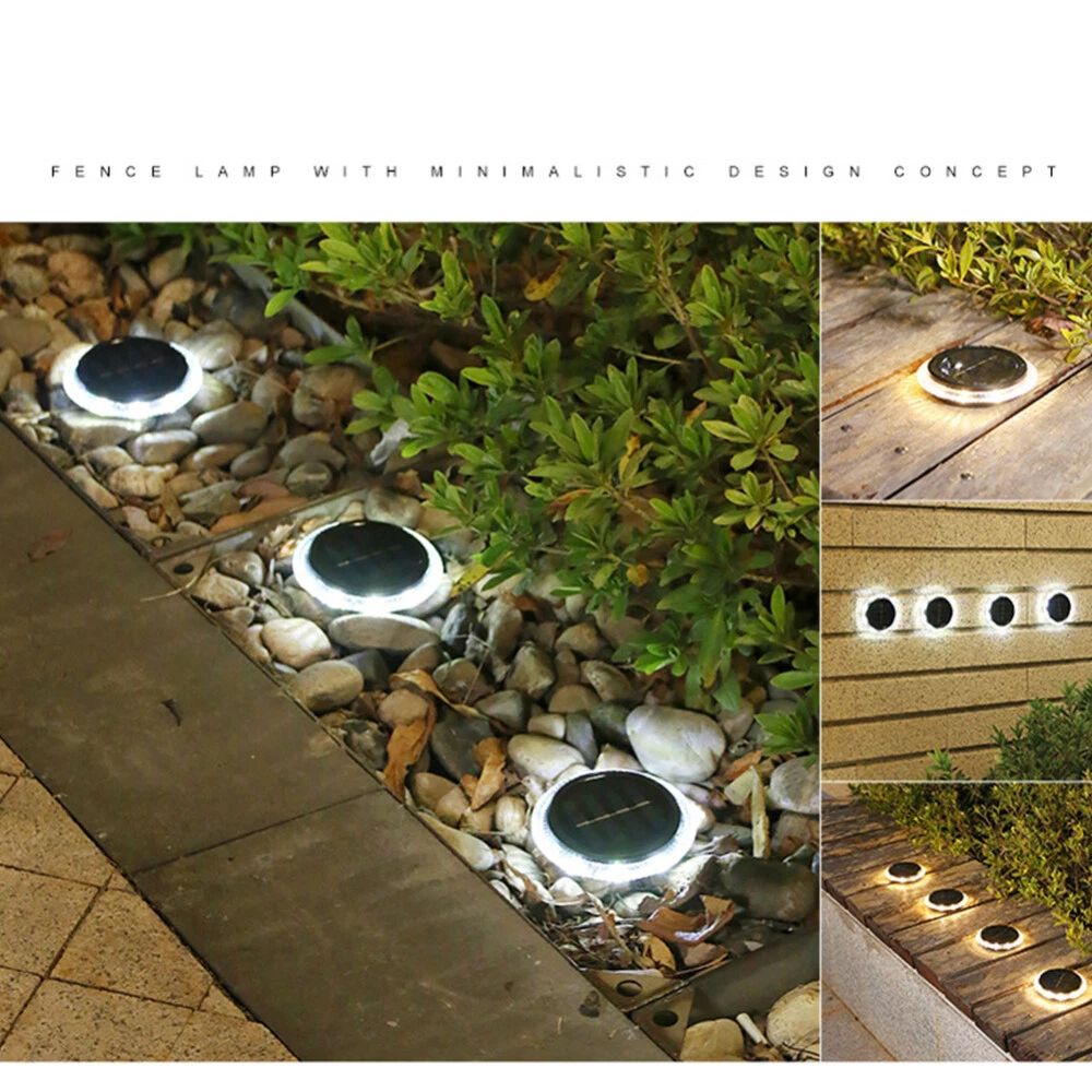 (Warm White) 2PC Solar Lights Outdoor Buried Lamp LED Lawn Pathway Garden Waterproof
