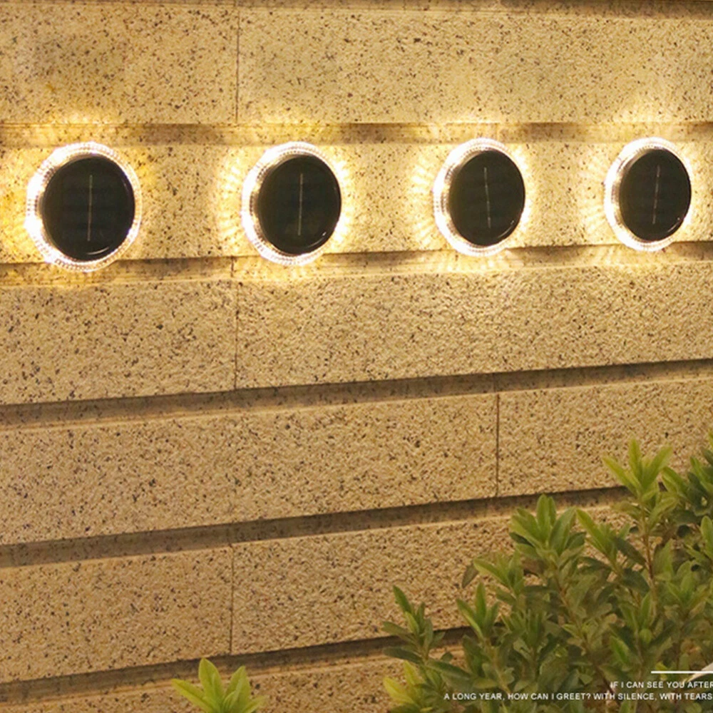 (Warm White) 2PC Solar Lights Outdoor Buried Lamp LED Lawn Pathway Garden Waterproof