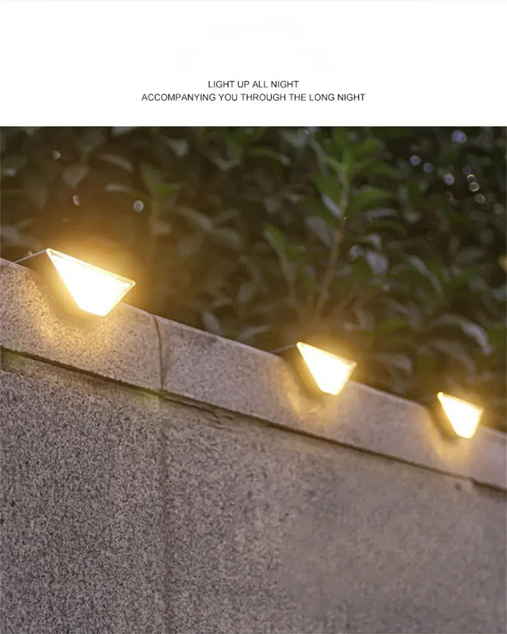 (2 PCS)  LED Solar Step Lights Outdoor Garden Path Porch Deck Stairs Lamp Yard Waterproof